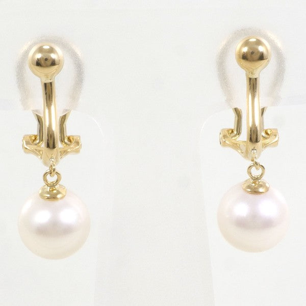 18K Yellow Gold Pearl Earrings for Women - Classic Elegant Stud Earrings with Genuine Pearls - Perfect for Weddings, Parties & Special Occasions