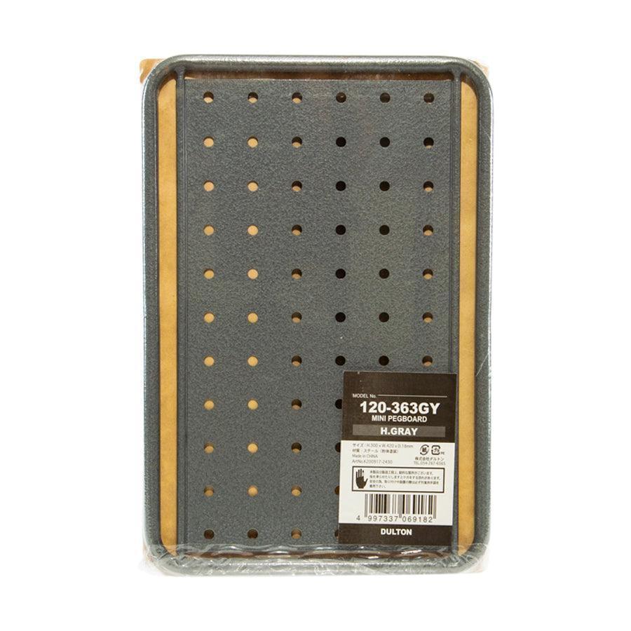 DULTON Mini Pegboard H.Gray - 1500g Heavy Duty Wall Organizer for Tools, Kitchen, Garage & Workshop Storage - Perfect for Home, Office & DIY Projects
