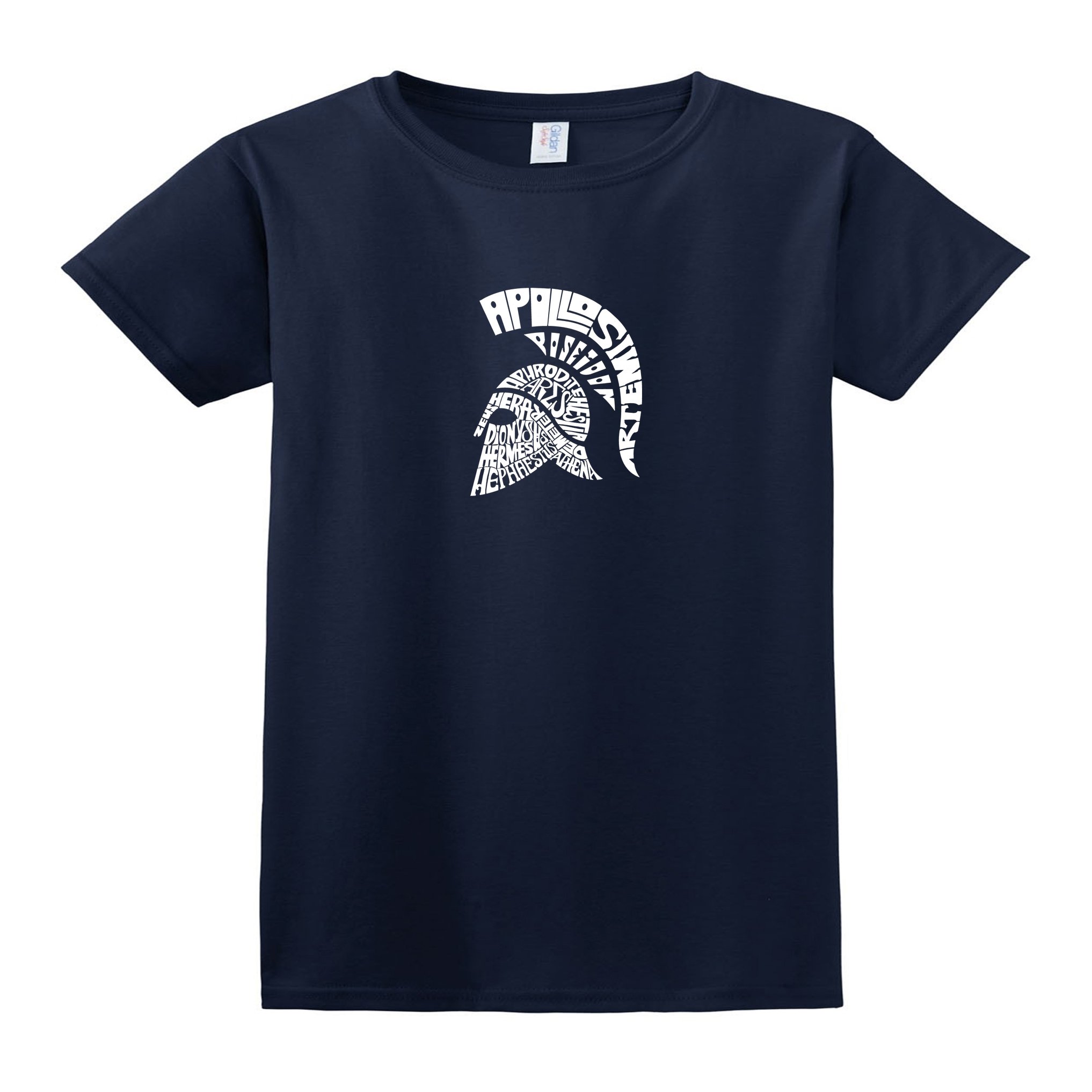 LA POP ART Women's Spartan Word Art Graphic T-Shirt - Soft Cotton Tee for Casual Wear, Gym, and Everyday Outfits