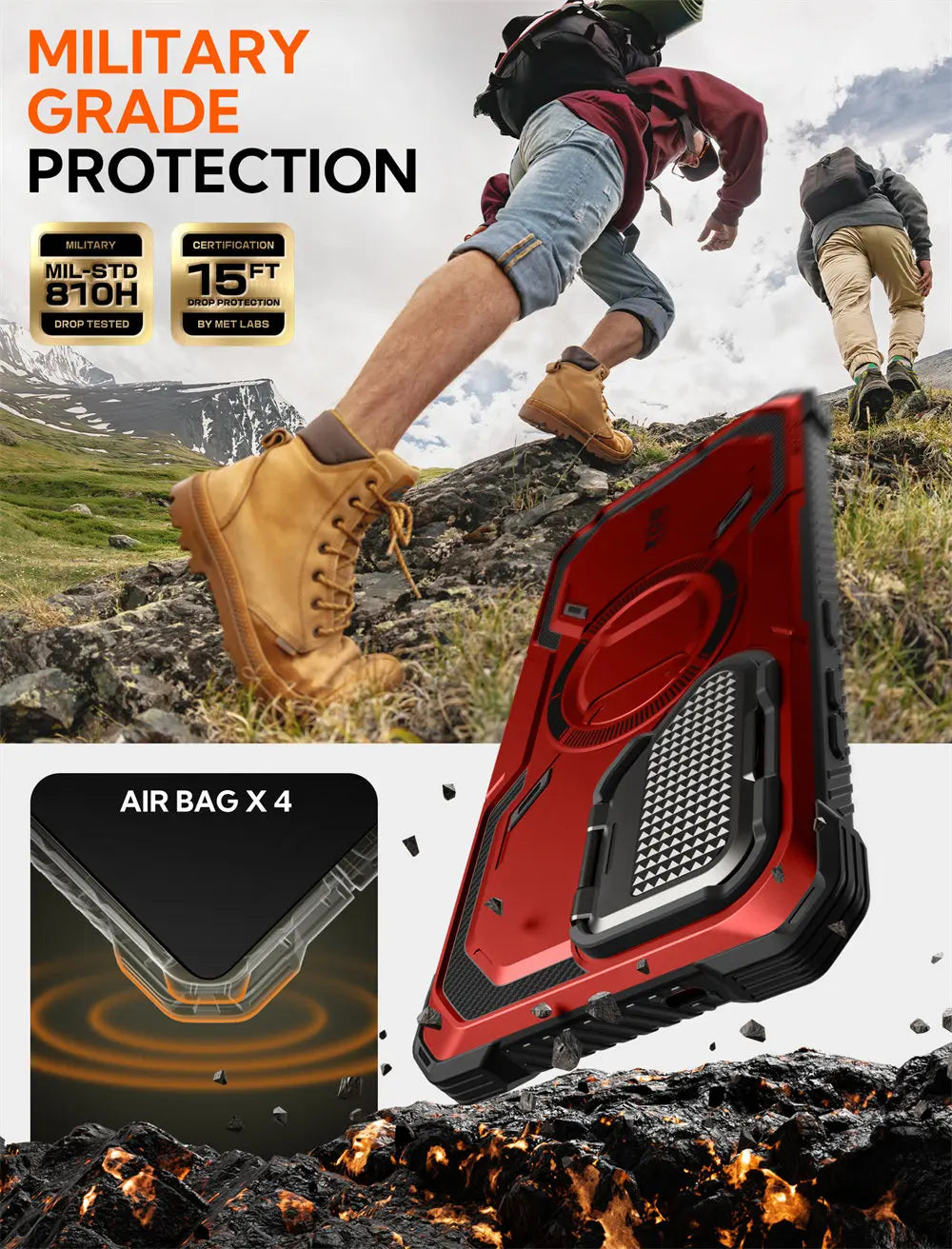 Galaxy S25 Ultra Case - BLASON Armorbox Full Body Protective Cover with Military-Grade Drop Protection | Perfect for Outdoor Adventures, Travel & Daily Use