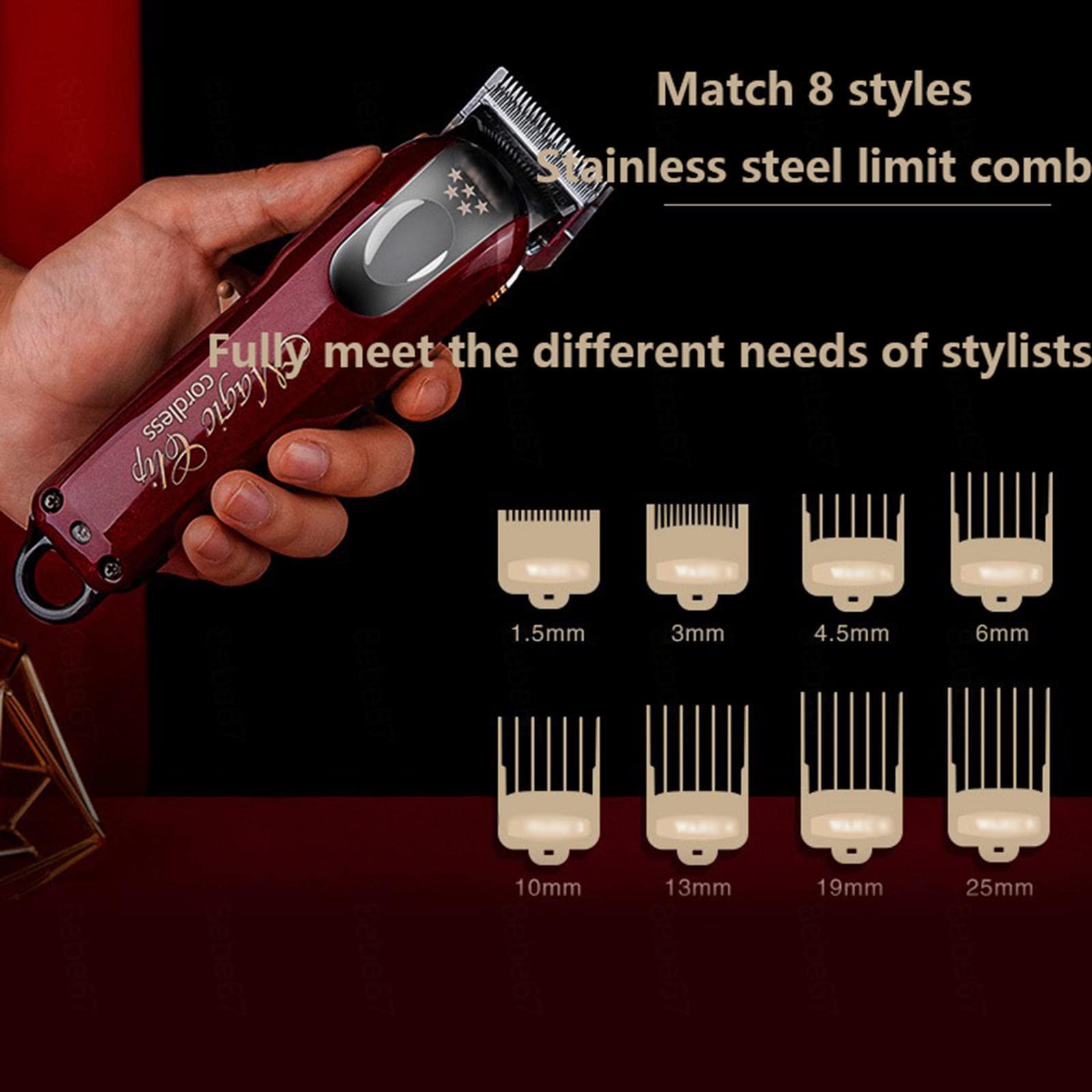 Professional Cordless Hair Clippers for Men - THOLZ Barber Trimmer with 100+ Minute Runtime, Rechargeable Hair Cutting & Grooming Kit for Home & Salon Use - Perfect for DIY Haircuts, Beard Trimming & Styling