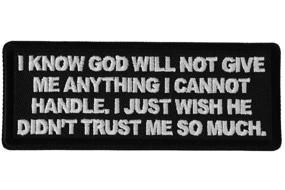 Anything I Cannot Handle Patch - Motivational Iron-On Sew-On Embroidered Patch for Jackets, Bags & DIY Crafts - Perfect for Denim, Hats & Backpacks