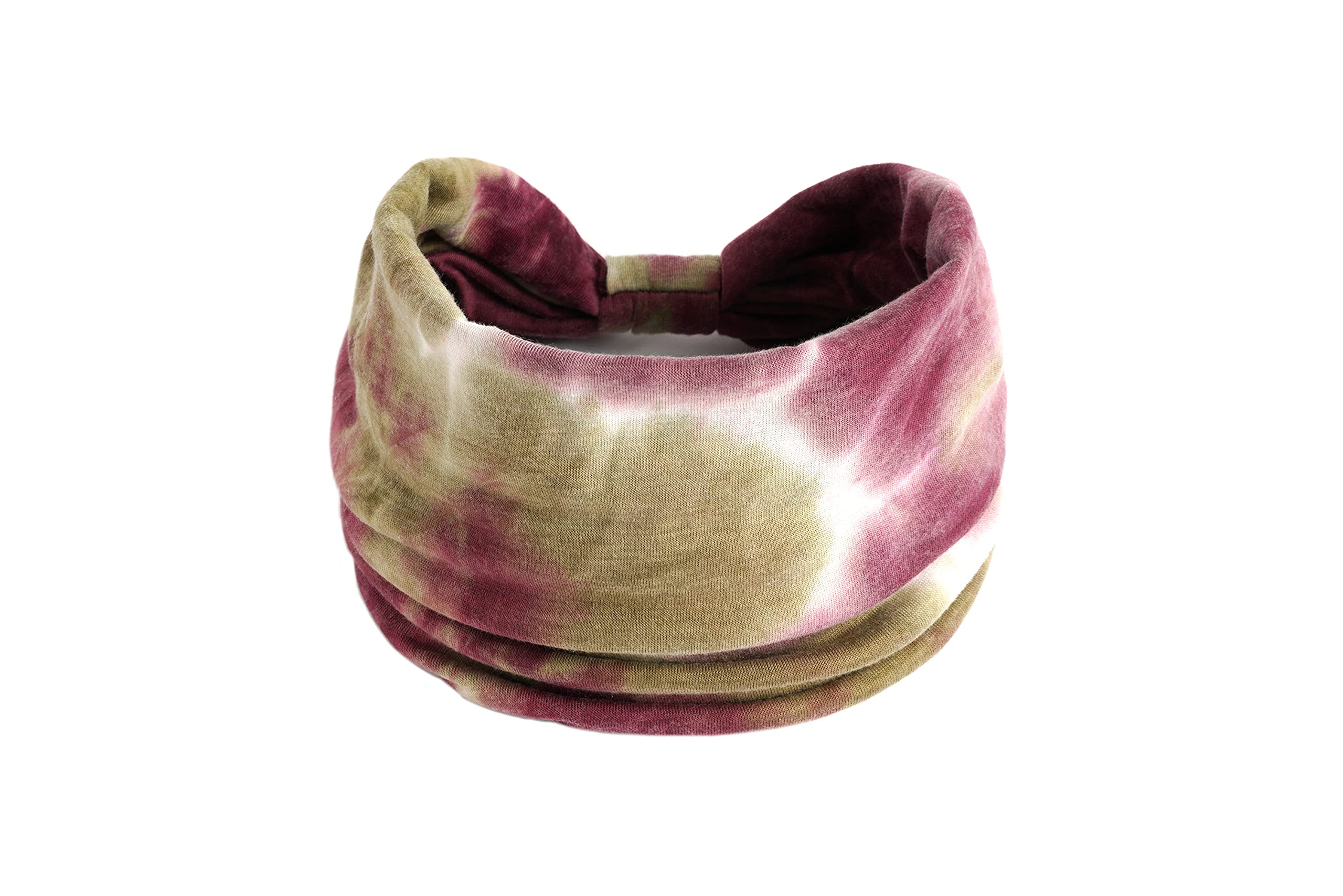 Tie Dye Headbands for Women - Wide Boho Turban Knotted Head Wraps & Yoga Hair Scarves (Pack of 4) - Perfect for Yoga, Workouts, Beach & Festival Fashion Accessories