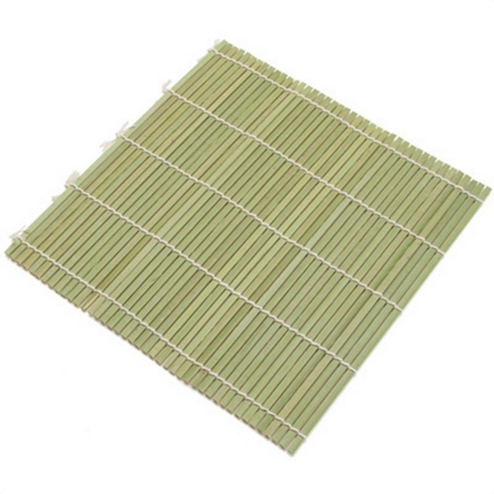 Premium Bamboo Sushi Rolling Mat - 9.5 Inch Square Sushi Maker for Perfect Homemade Sushi Rolls - Ideal for Sushi Parties, Meal Prep & Japanese Cooking at Home