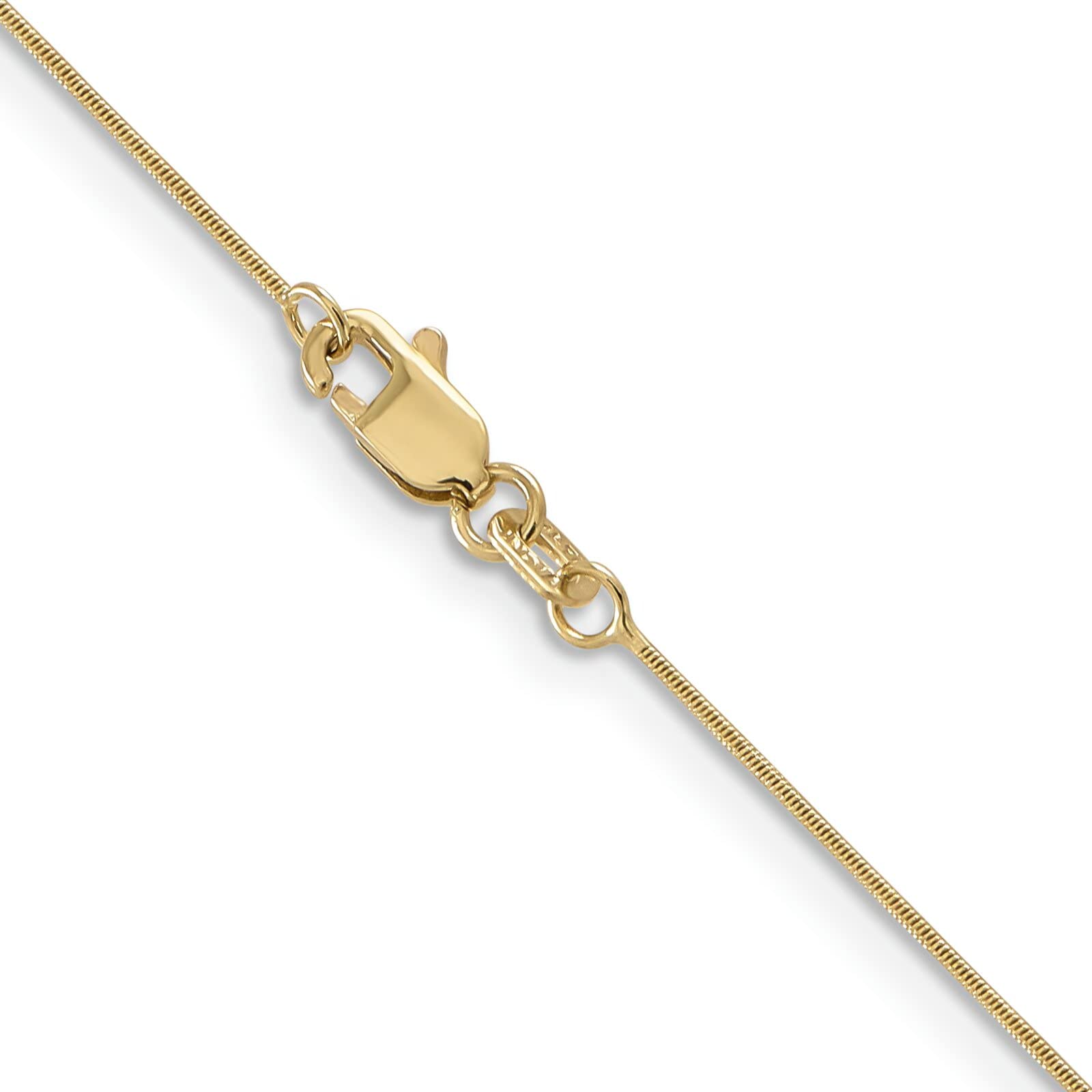 FindingKing 14K Gold .8mm Round Snake Chain Necklace 16 Inch - Elegant Dainty Jewelry for Women, Perfect Gift for Birthday, Anniversary & Valentine's Day