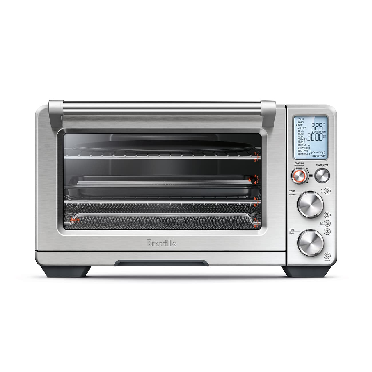 Breville BOV950BSS Joule Smart Oven Air Fryer Pro Countertop Convection Oven with 13 Cooking Functions - Brushed Stainless Steel - Perfect for Baking, Roasting, Air Frying & Reheating Meals in Small Kitchens
