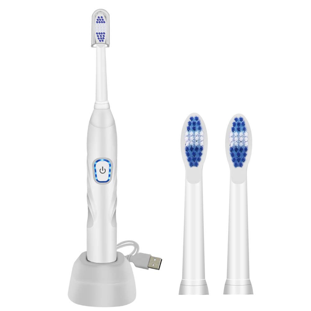 DOITOOL Kids Electric Toothbrush Set - USB Rechargeable, Waterproof, Soft Bristles for Gentle Cleaning - Perfect for Children's Daily Oral Care at Home (White)