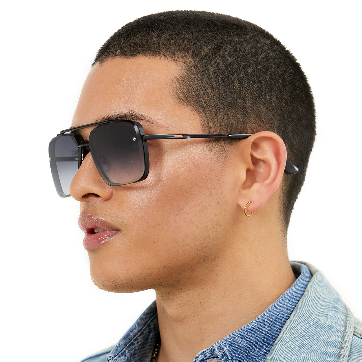 Bella Midnight Oversized Square Aviator Sunglasses - Polarized UV Protection for Women & Men - Perfect for Driving, Beach, and Outdoor Activities