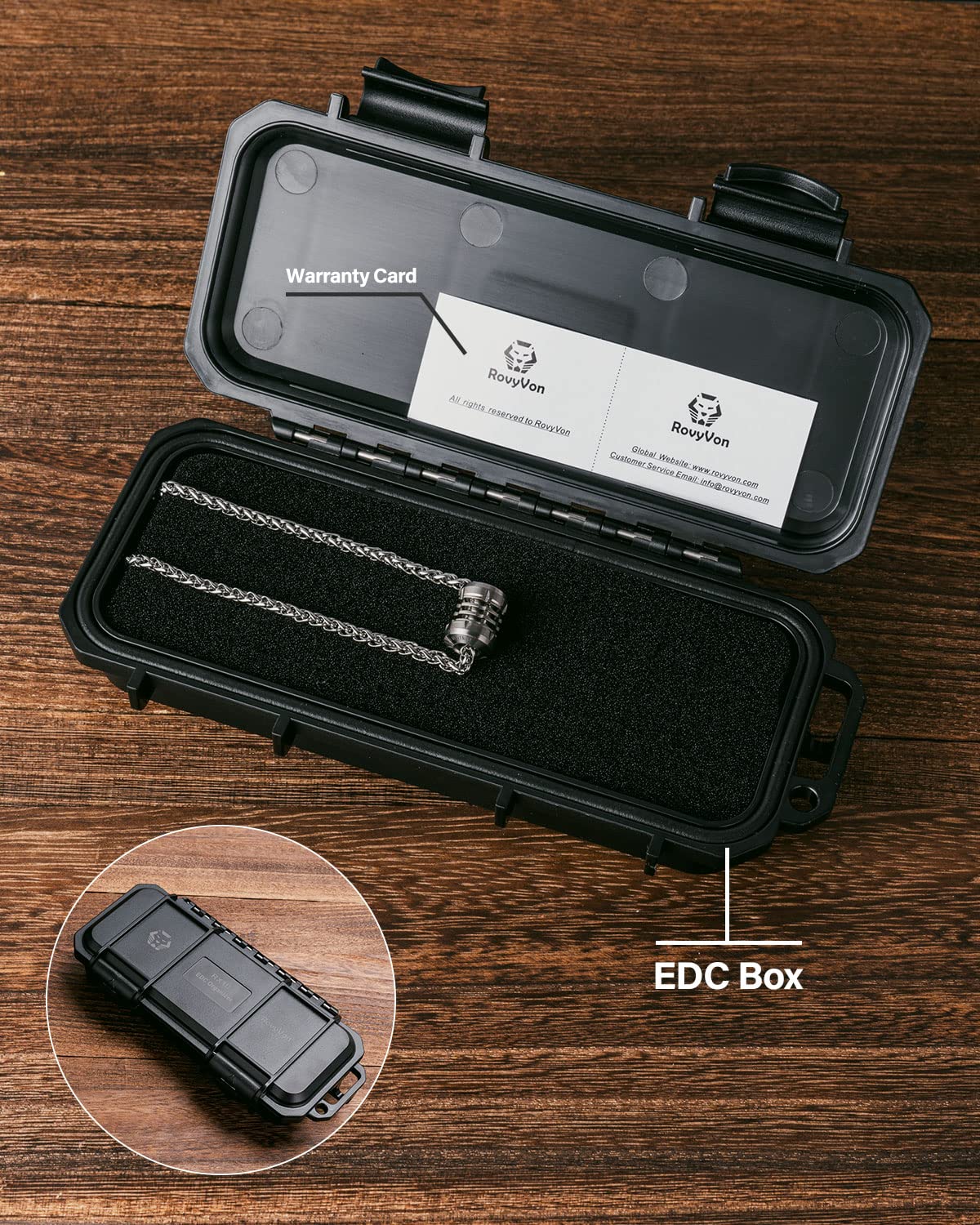 RovyVon Tiwalker EDC Titanium Bead - Premium Knife Lanyard Paracord Bead for Keychain & EDC Accessories | Perfect for Tactical Gear, Outdoor Survival, and DIY Projects