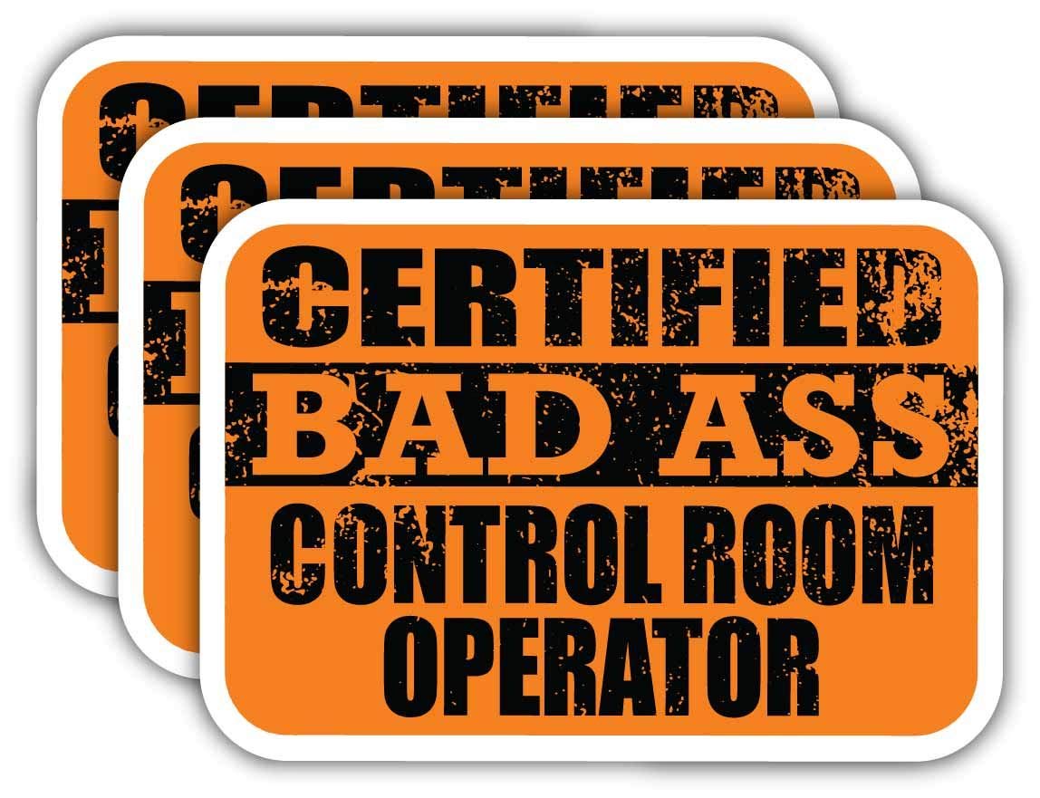 Certified Control Room Operator Stickers - 3M Vinyl Decals for Laptops & Hard Hats - Funny Job Gift Idea