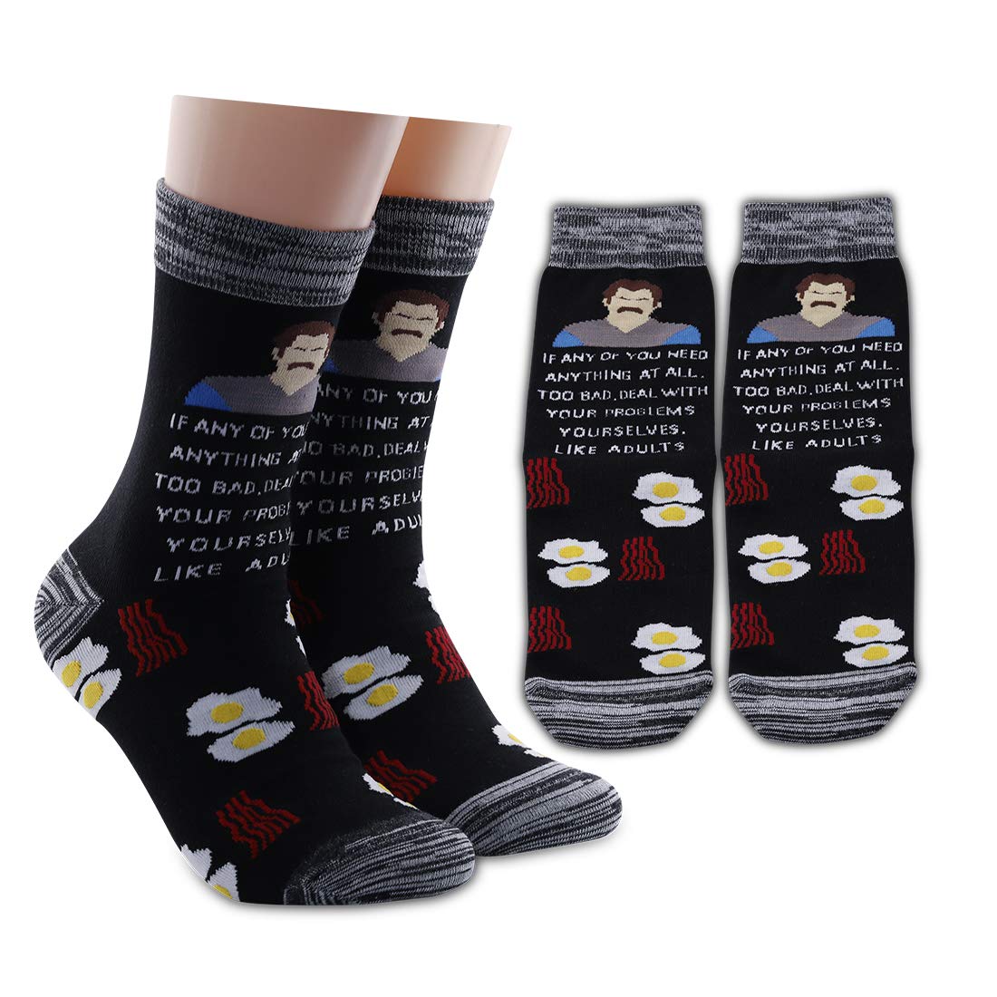 LEVLO Swanson Quote Socks - Funny Motivational Socks for Men & Women - Perfect Gift for Parks and Rec Fans - Great for Office, Gifts & TV Show Lovers