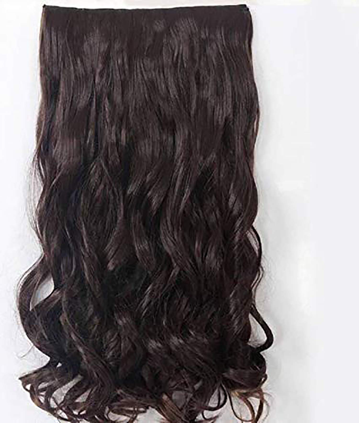 Inaaya 5-Pack Curly Synthetic Hair Extensions Dark Brown for Women - French Twist Clip-In Hair Extensions with Juda Maker Tools Set | Perfect for Parties, Weddings, and Everyday Styling