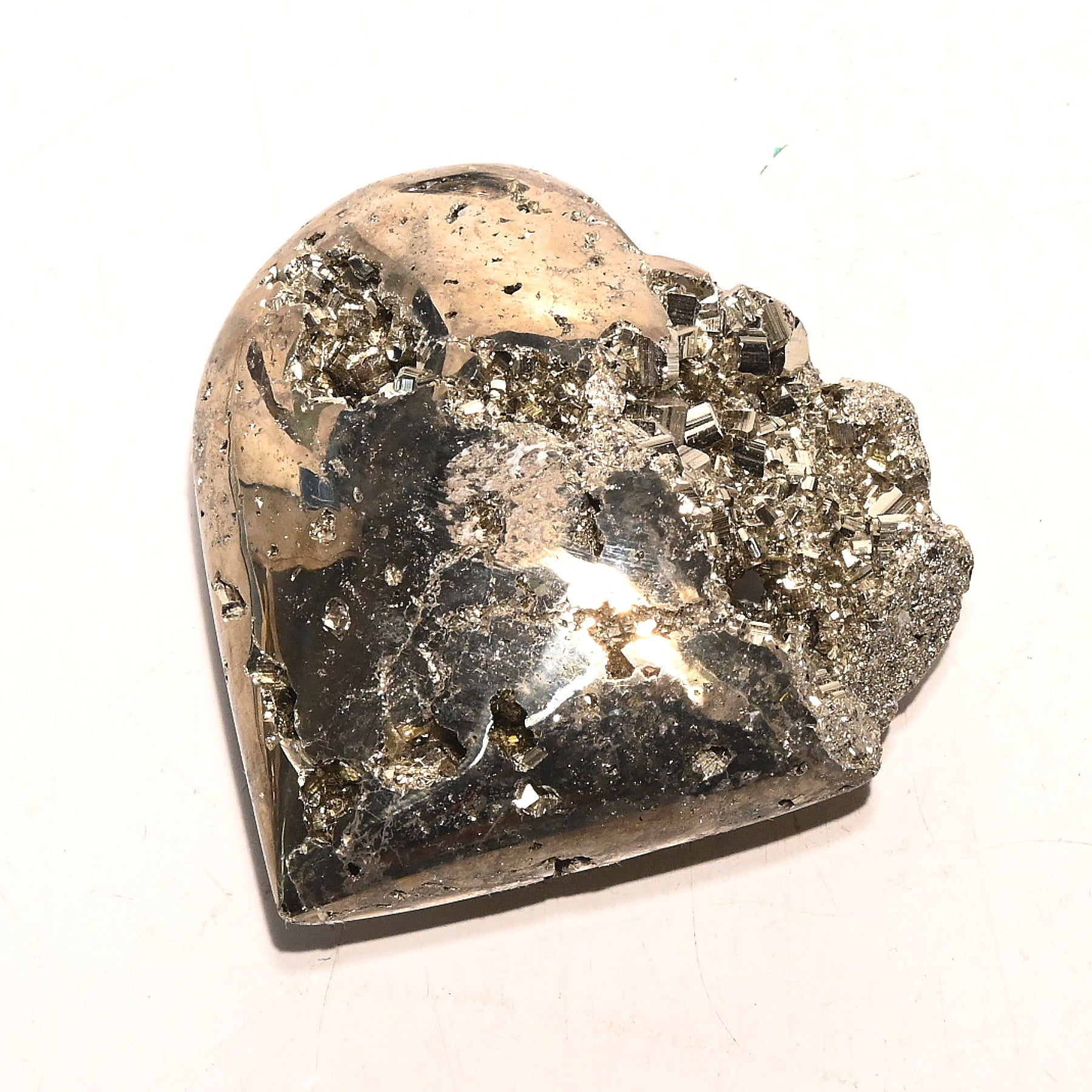 Pyrite Heart Necklace - Natural Pyrite Gemstone Jewelry for Women - Perfect for Everyday Wear, Gifts & Spiritual Healing