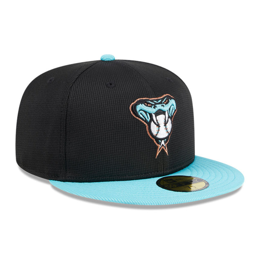 New Era 59Fifty Arizona Diamondbacks BP Baseball Cap - Black & Mint Color Adjustable Snapback Hat for Men | Game Day, Streetwear & Casual Outfits