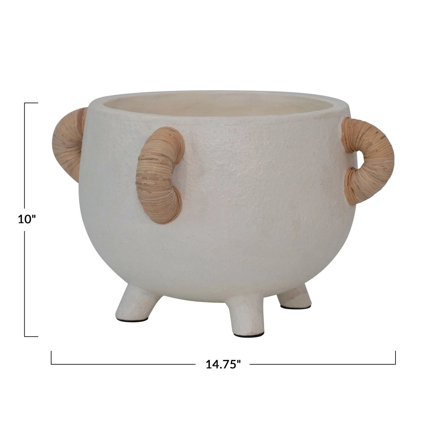 Sanctuary Footed Planter - Modern Indoor/Outdoor Flower Pot with Drainage Hole - Perfect for Home Decor, Office Plants, and Garden Decorations
