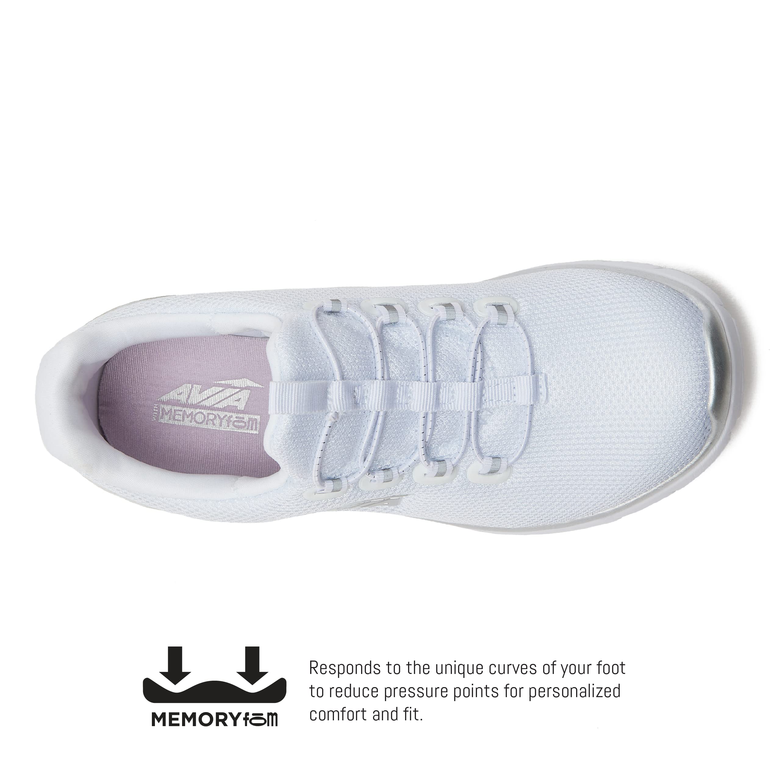Avia Junction Women's Slip-On Sneakers - Comfortable & Breathable Memory Foam Shoes for Women | Casual Walking, Travel & Everyday Wear