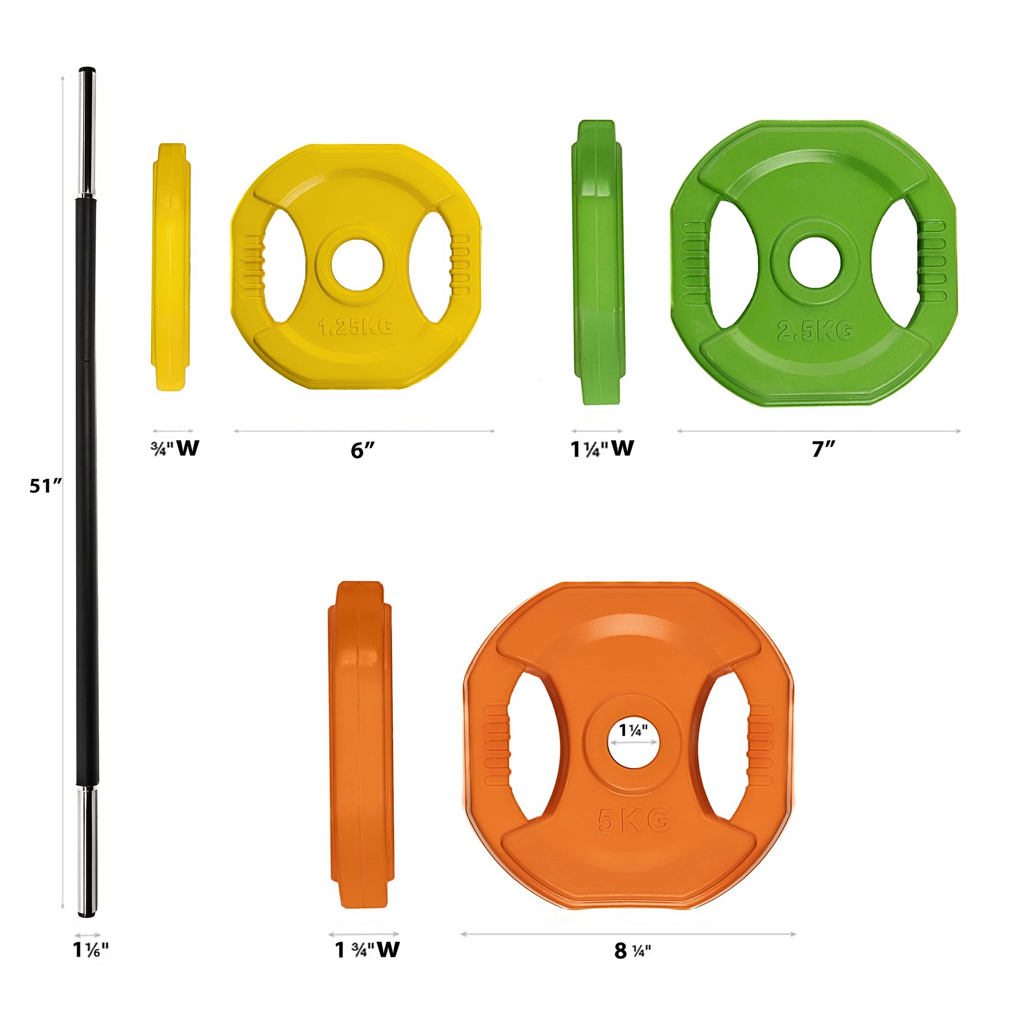 AmStaff Fitness Adjustable Barbell Weight Set - 110lbs Home Gym Equipment for Strength Training & Cardio Workouts | Perfect for Bodybuilding, CrossFit & Home Fitness Routines