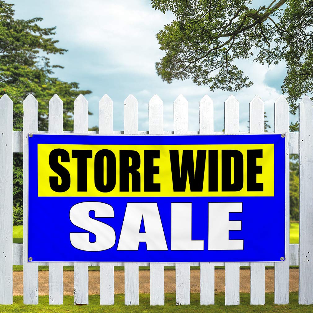 Vinyl Banner 16x40 Inches - Weatherproof Outdoor Business Sign with 4 Grommets (Multiple Sizes Available) | Perfect for Storewide Sales, Yard Signs & Industrial Use