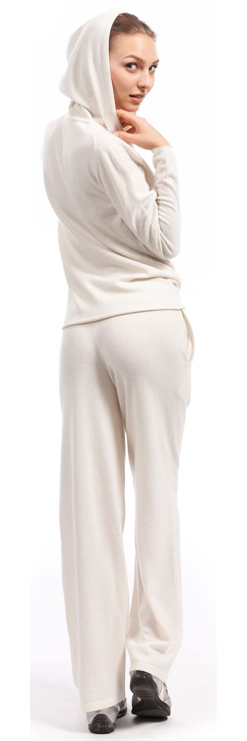 Premium Women's Lounge Pants - 100% Cashmere Soft Knit Sweatpants with Drawstring Waist & Side Pockets | Cozy Home Wear, Yoga Pants, Winter Comfort Outfit