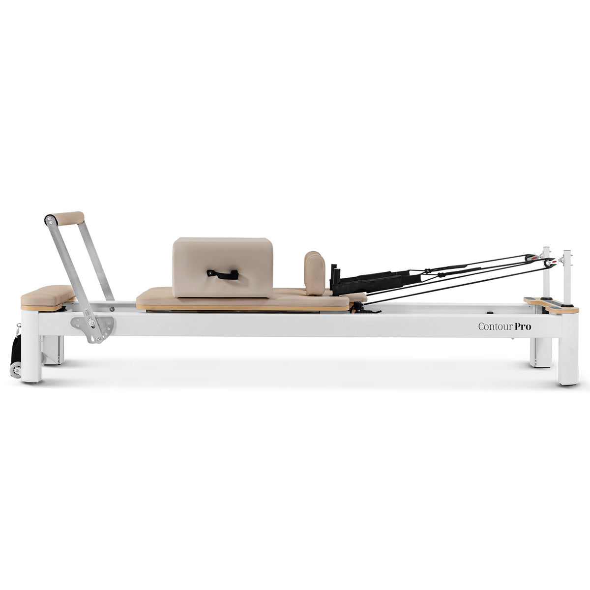 Contour Pro Aluminum Pilates Reformer Machine for Home Gym - Professional Grade Equipment with Adjustable Resistance, Beige - Perfect for Pilates Studio, Physical Therapy & Home Workouts