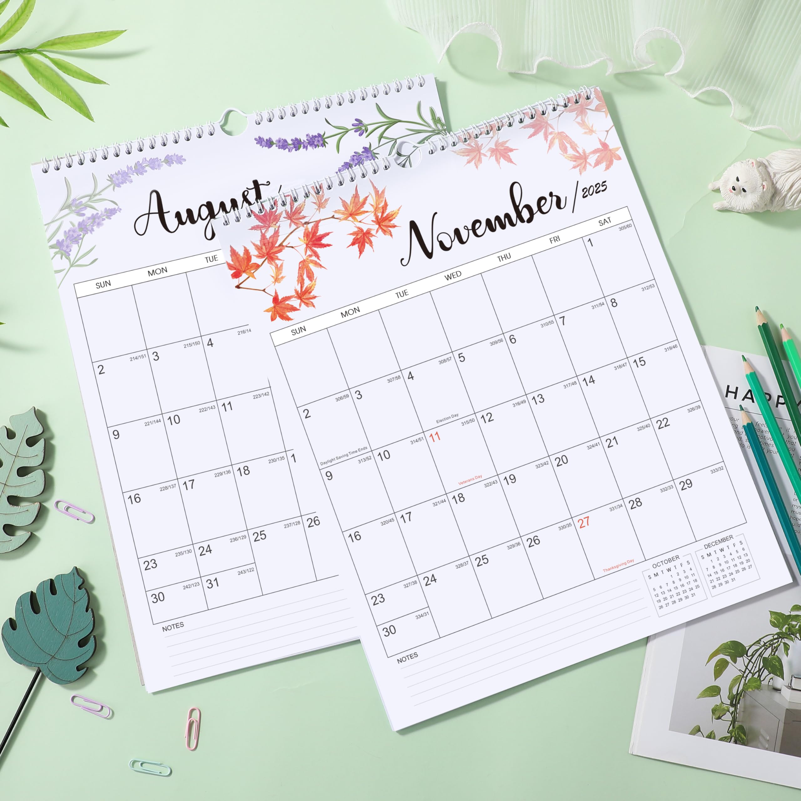 2025-2026 Wall Calendar - 18 Month Vertical Hanging Calendar from July 2025 to December 2026 | 14.8 x 11.5 Inches Large Monthly Planner with Julian Dates | Perfect for Home, Office & School Organization