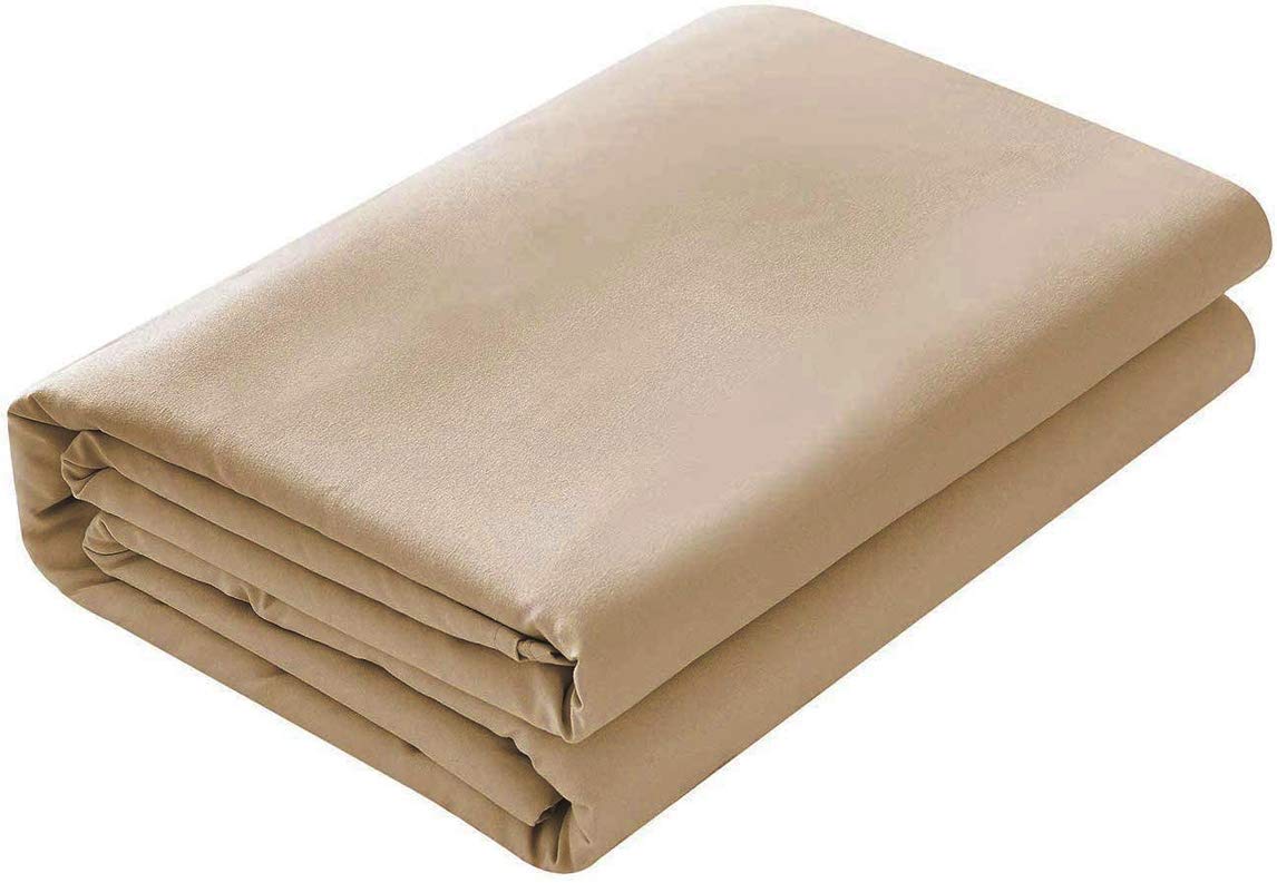 Premium 600 Thread Count Egyptian Cotton Queen Size Flat Sheet - Soft & Breathable Linen, Taupe Solid Color - Perfect for Bedroom, Hotel, or Guest Room Comfort