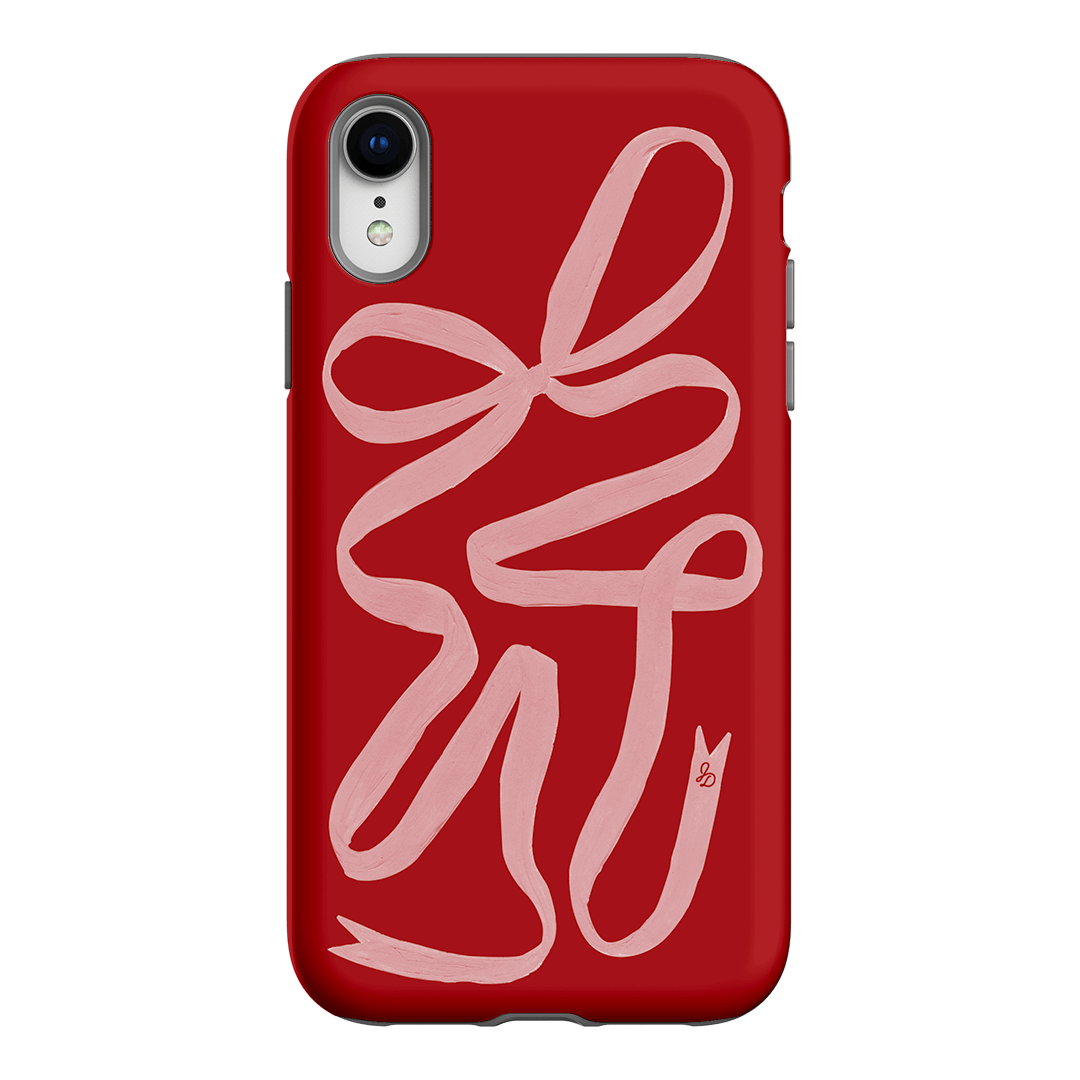 Cupid's Bow Ribbon Phone Case for iPhone & Samsung - Elegant Valentine's Day Gift for Her, Romantic Couple Accessory | Perfect for Dating, Anniversaries & Special Occasions