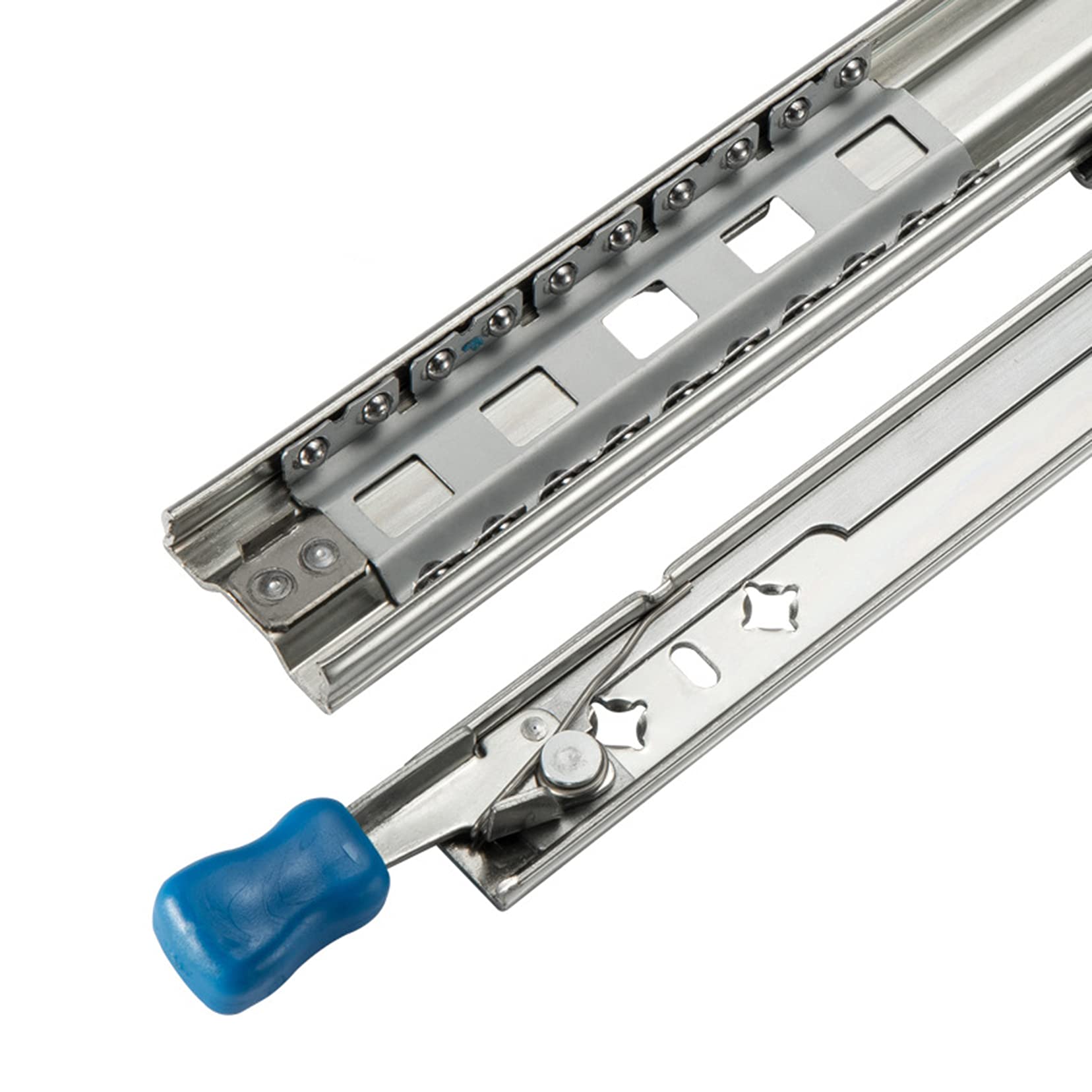 Soft Close Full Extension Ball Bearing Drawer Slides - Heavy Duty 3-Section Side Mount Cabinet Slides for Kitchen, Office & Industrial Storage Solutions
