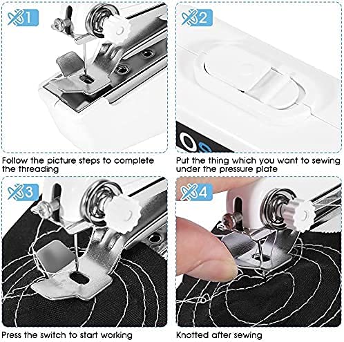Estink Mini Portable Cordless Handheld Sewing Machine - Quick Repair & DIY Projects, Single Stitch for Clothes, Fabrics, Home Decor - Perfect for Emergency Fixes & Crafting