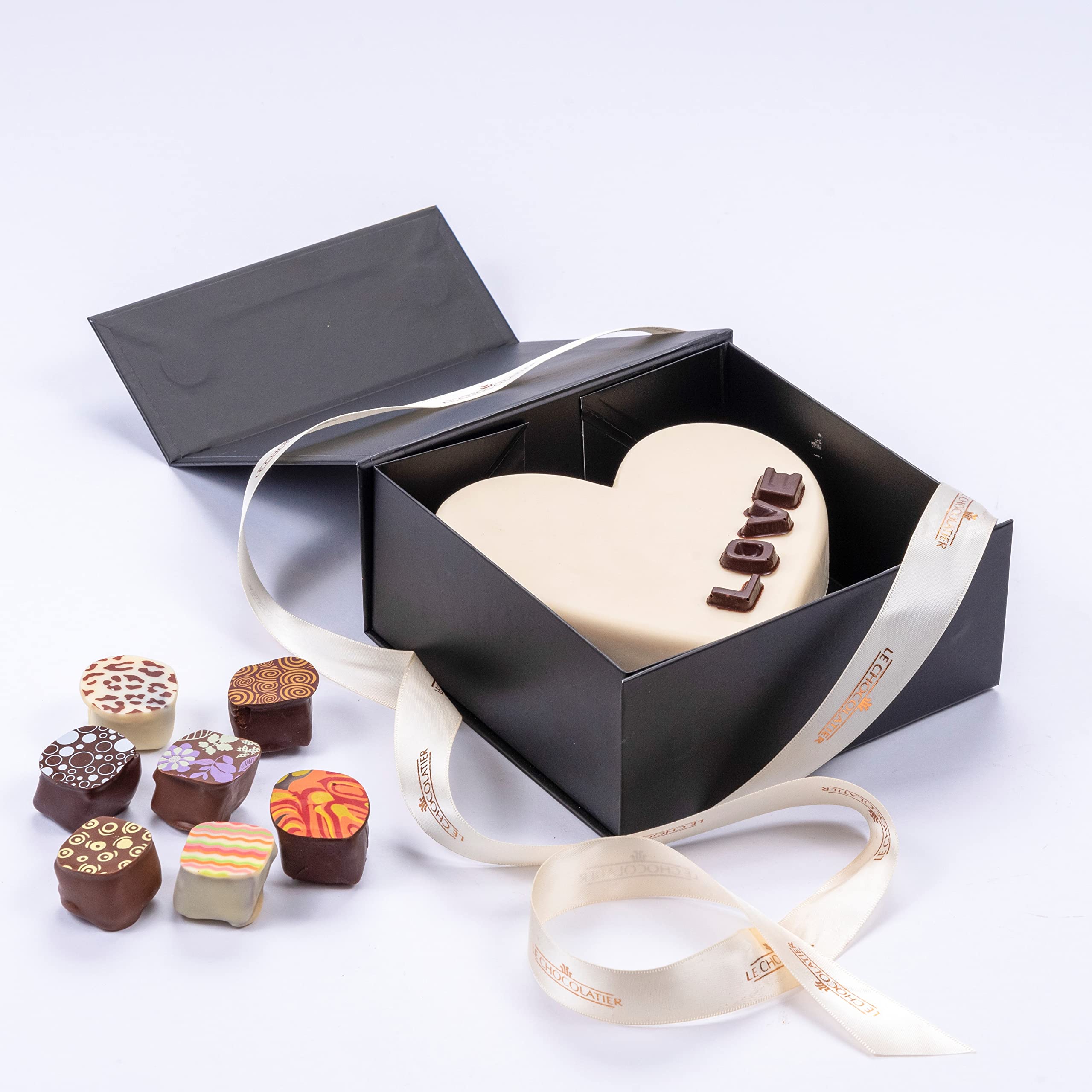 Gourmet Chocolate Heart & Truffle Smash Box - Premium White Chocolate Gift Set with Assorted Truffles for Birthdays, Valentine's Day & Holidays | Perfect for Romantic Gifts, Anniversary Celebrations & Chocolate Lovers