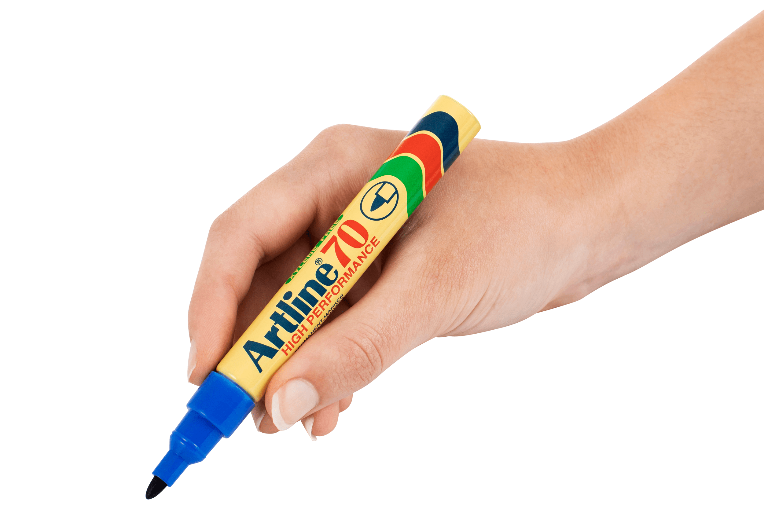 Artline 70 Permanent Marker Bullet Tip Blue - Pack of 12 - Ideal for Office, School, Art Projects & Labeling