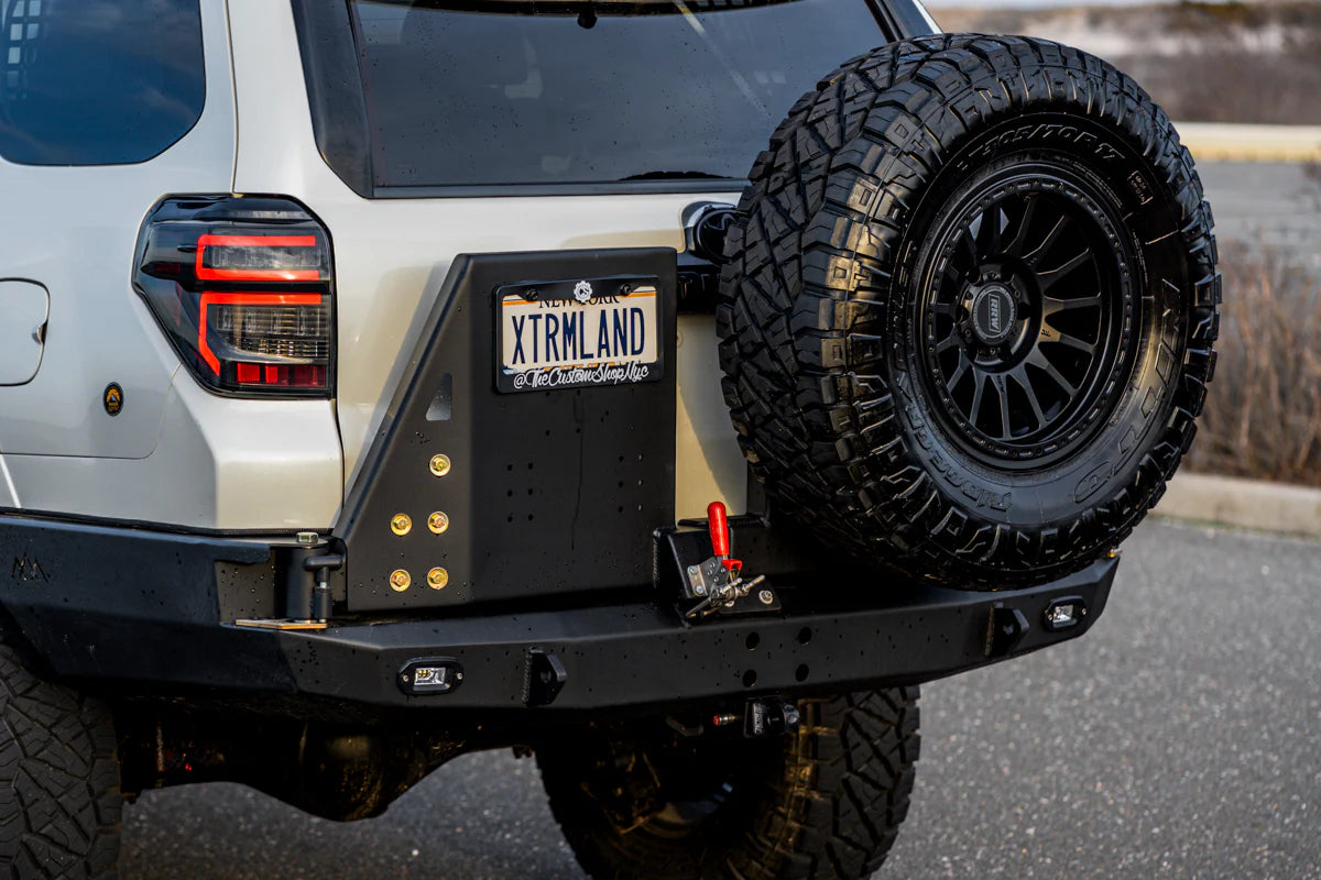 2010-2024 Toyota 4Runner Backwoods Adventure Mods Hi-Lite High Clearance Dual Swing Out Rear Bumper - Off-Road Bumper for Overlanding, Rock Crawling & Trail Adventures