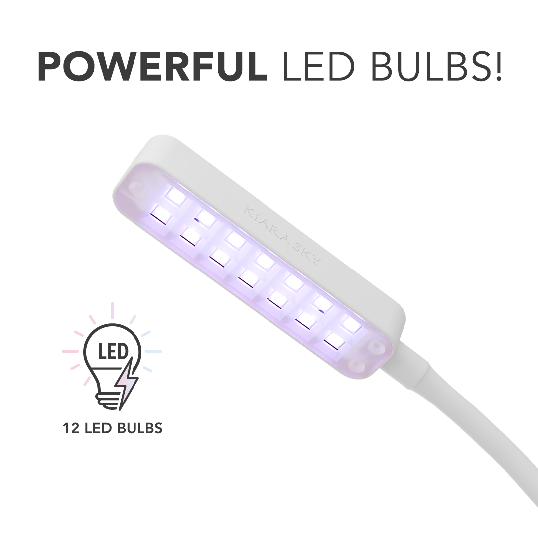 Beyond Pro Rechargeable LED Flash Cure Lamp for Nail Art - White | Professional UV Gel Nail Polish Curing Light for Salon & Home Manicure
