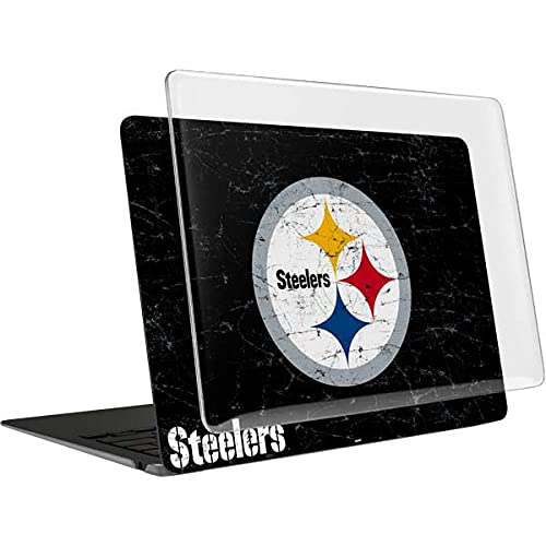 Official NFL Pittsburgh Steelers Distressed Design Skin & Case for MacBook Air 13-inch M1 (2021) | Protective Cover for Laptop | Perfect for Work, School & Travel
