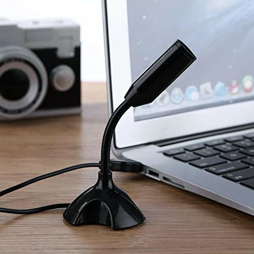 1PC USB Mini Desktop Microphone Stand for PC Laptop Computer Notebook - Clear Sound Quality for Online Meetings, Gaming, Podcasting & Video Recording