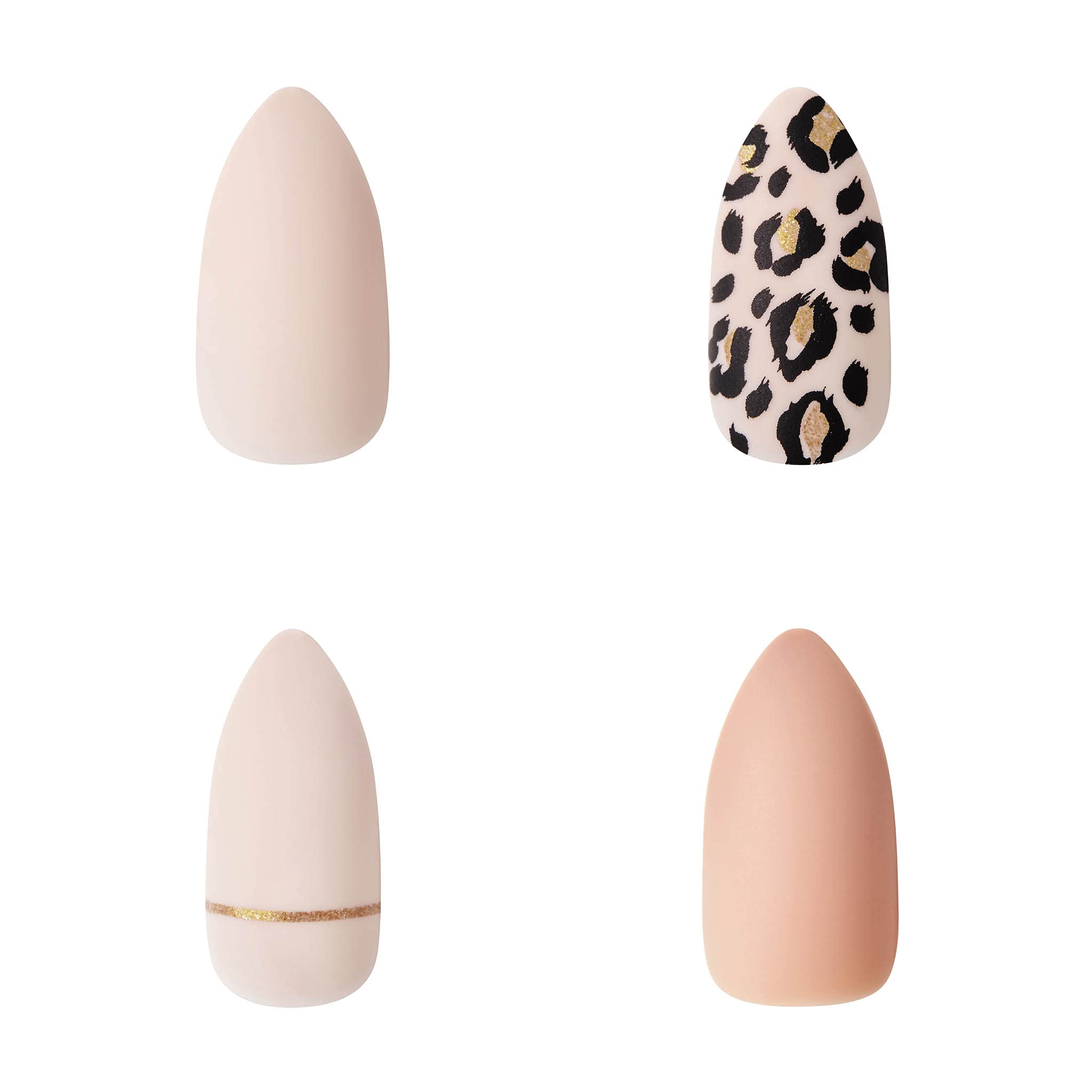 KISS GoldFinger Gel Glam Design Nails (GD14) - Long-Lasting Press-On Nails with Glitter & Shine - Perfect for Parties, Weddings, and Special Occasions