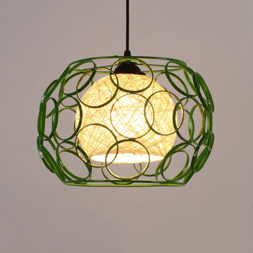 Modern Farmhouse Chandelier - Adjustable Iron Rattan Pendant Light with Industrial Design for Kitchen, Dining Room & Bar | Rustic Ceiling Lighting Fixture | Perfect for Restaurant, Cafe and Home Decor
