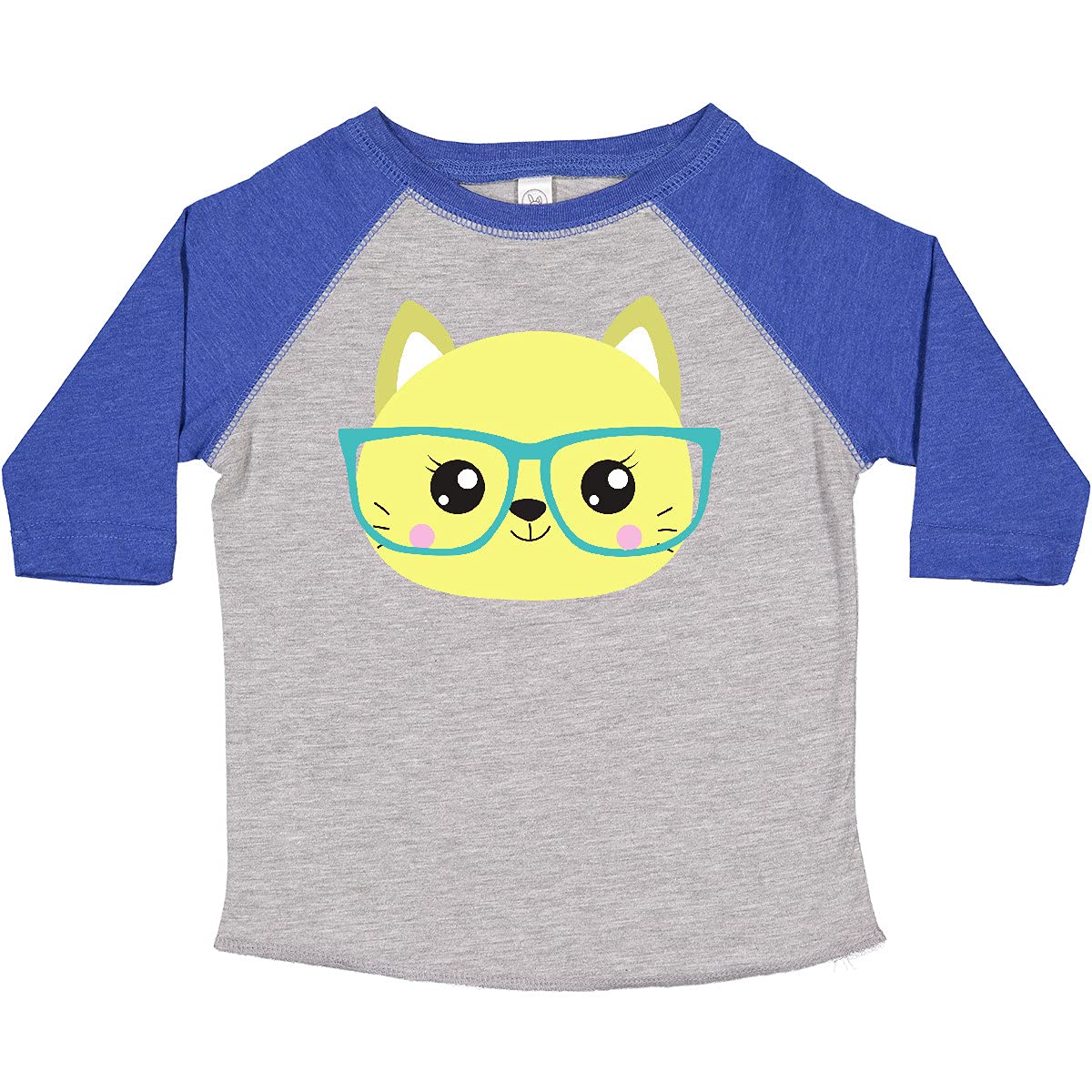 Hipster Cat with Glasses Cute Kitten Graphic Toddler T-Shirt - Fun Casual Outfit for Kids & Cat Lovers