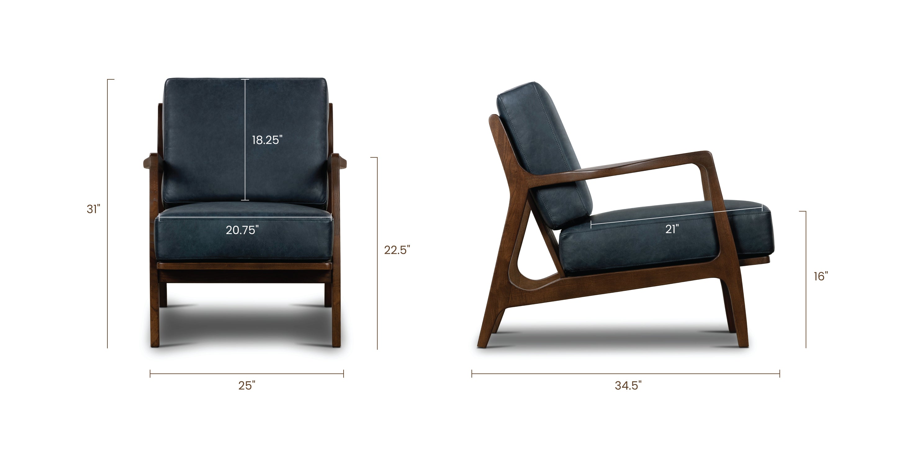 Premium Verity Genuine Leather Lounge Chair - Modern Comfort for Living Room, Office & Reading Nook - Perfect Relaxation & Stylish Home Decor