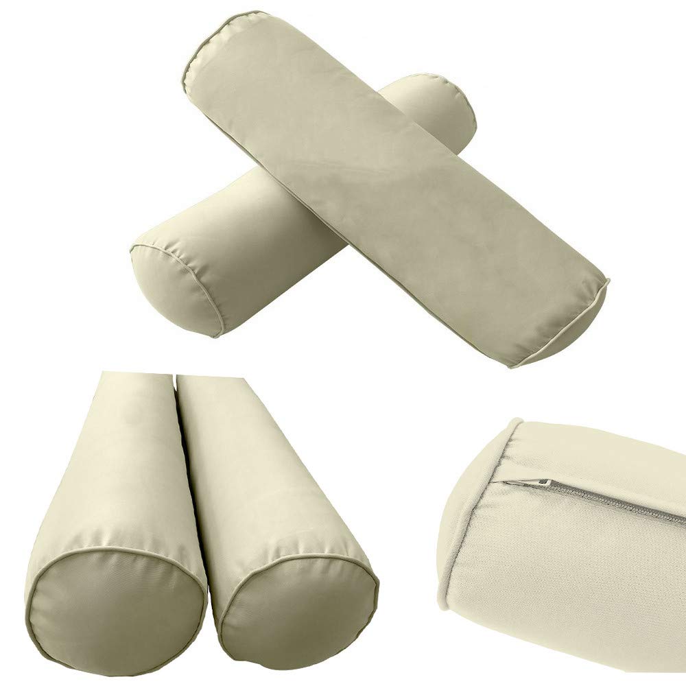 Prolinemax Style3 Queen Size 6-Piece Outdoor Daybed Set with Mattress, Cushions & Bolster Pillows - Perfect for Patio, Poolside or Garden Relaxation AD005