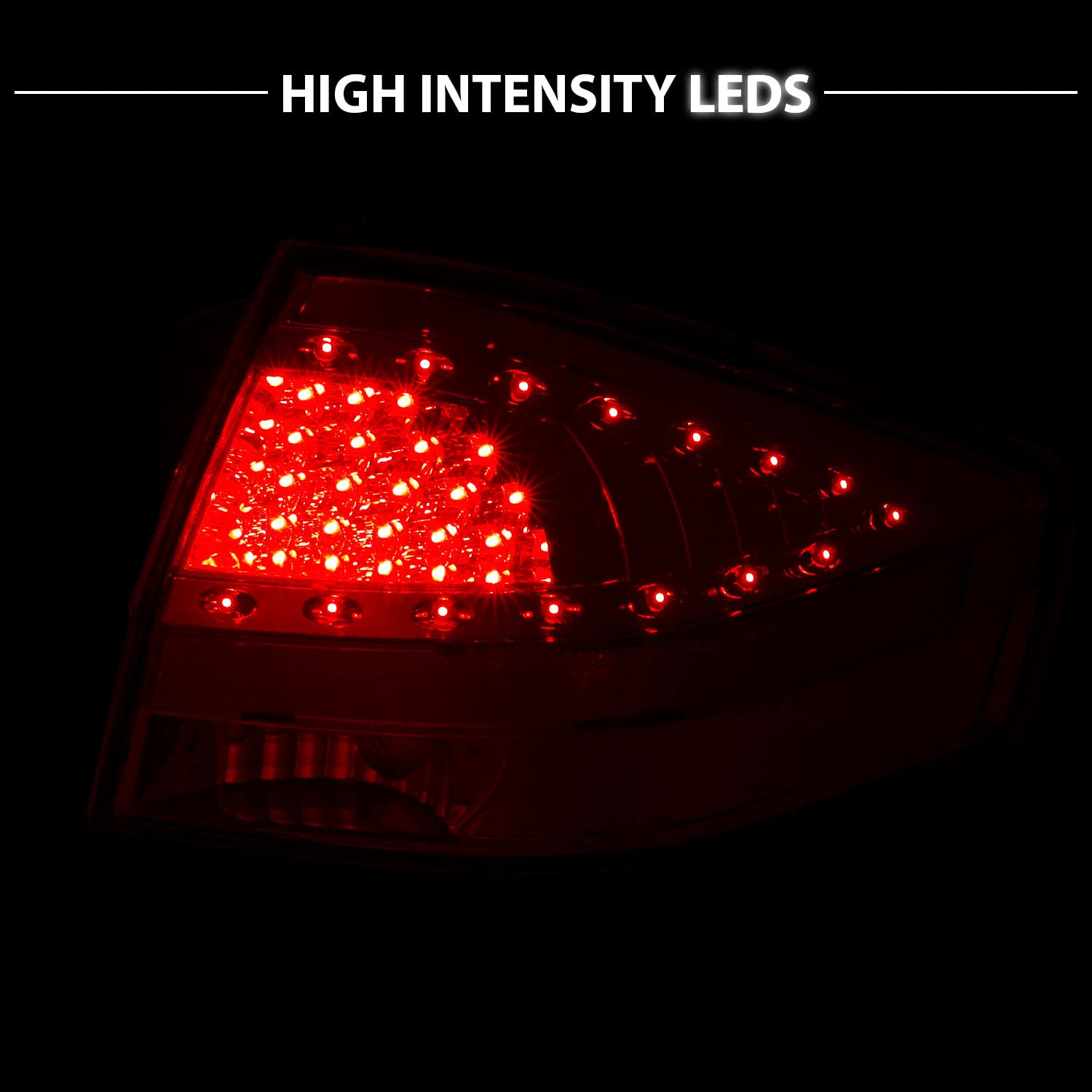 AmeriLite LED Taillights for Ford Focus - Red/Clear Options (4 Door & 2 Door Models) - Left & Right Side Replacement - Perfect for Night Driving & Enhanced Vehicle Safety