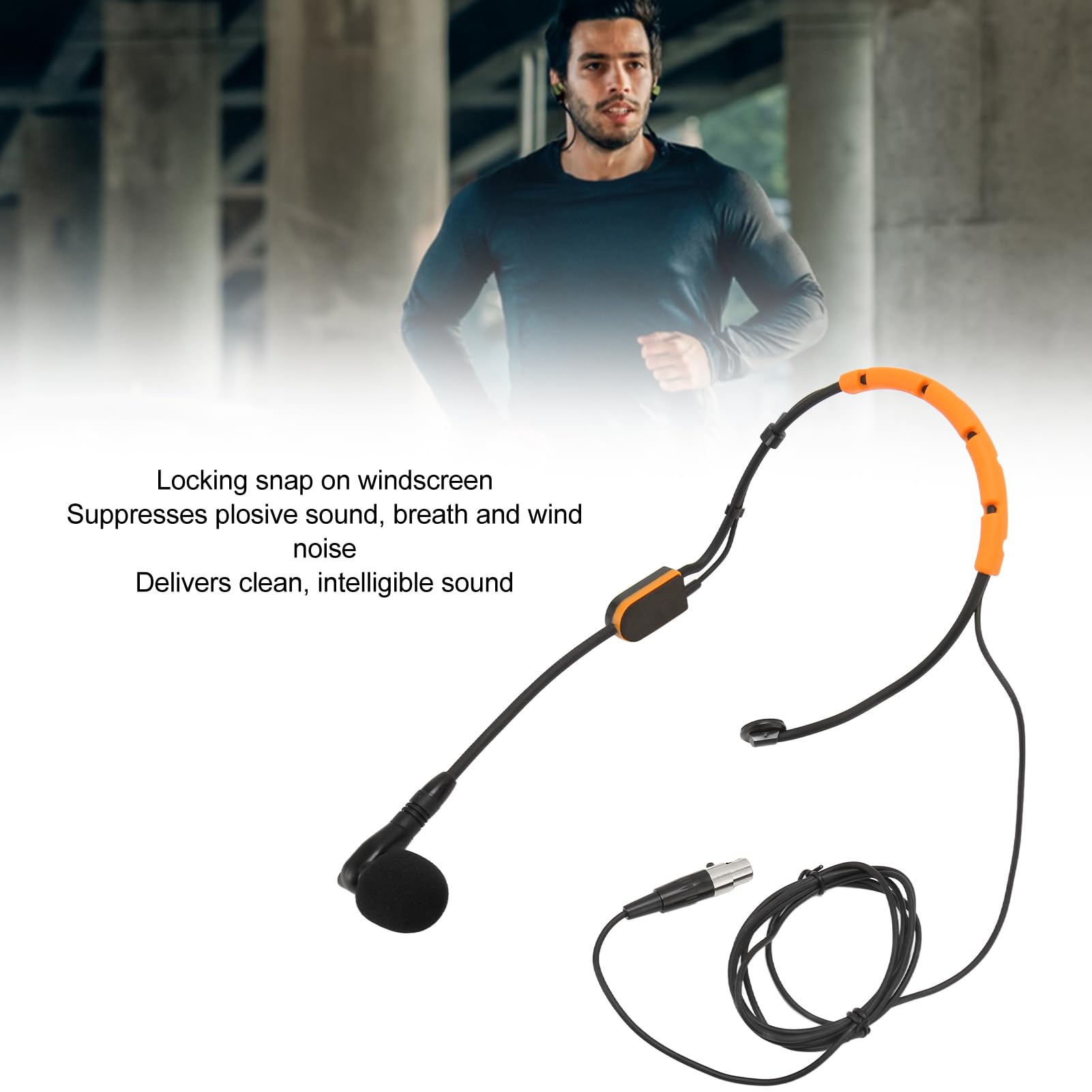 Professional Headworn Condenser Microphone with Hydrophobic Structure - PGA31 SM31 SM35 Compatible (Yellow) - Ideal for Live Performances, Broadcasting & Studio Recording