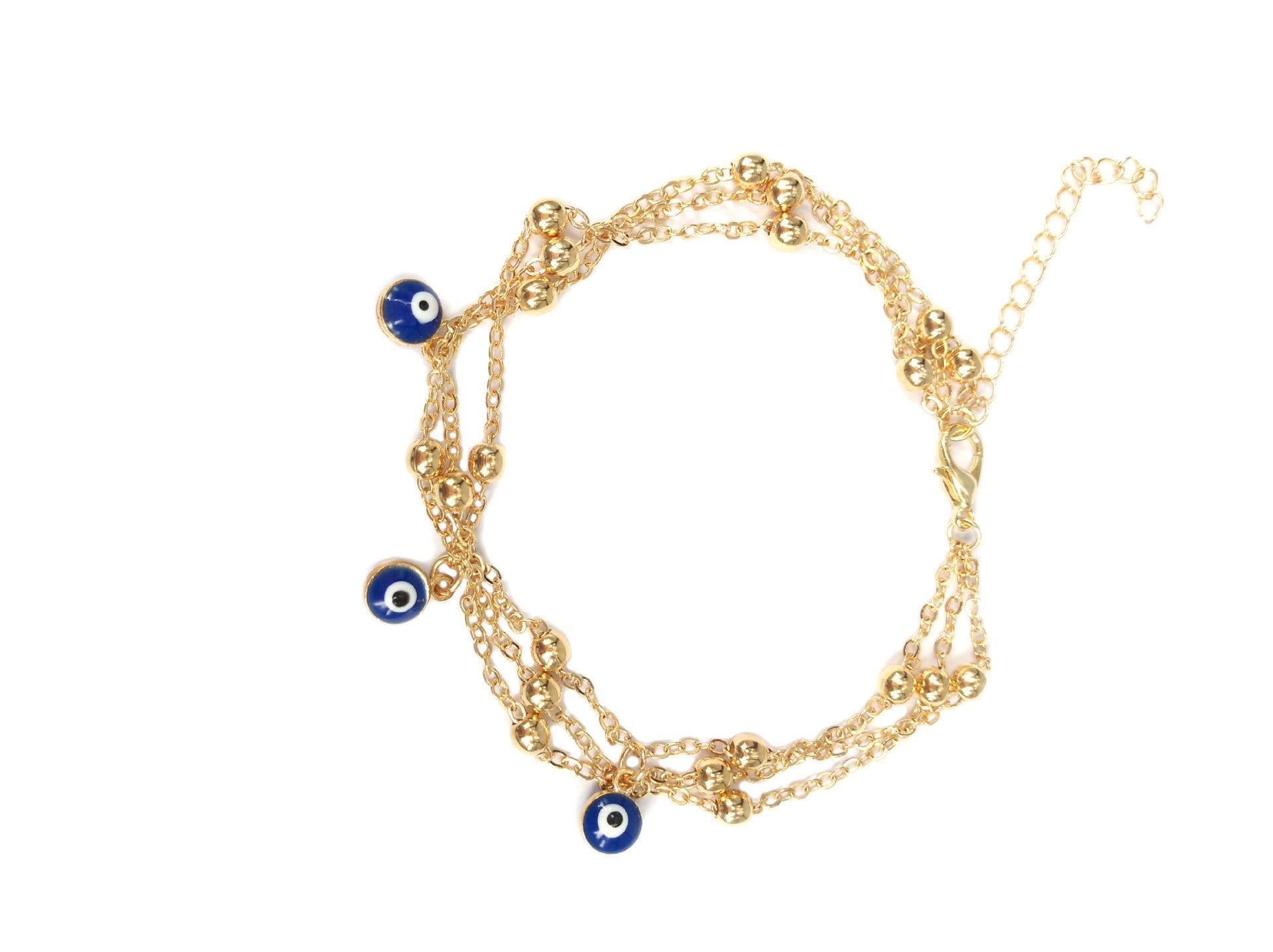 Stylish Eye Pendant Beaded Chain Anklet - Fashion Jewelry for Women - Perfect for Beach, Summer Outfits & Boho Accessories