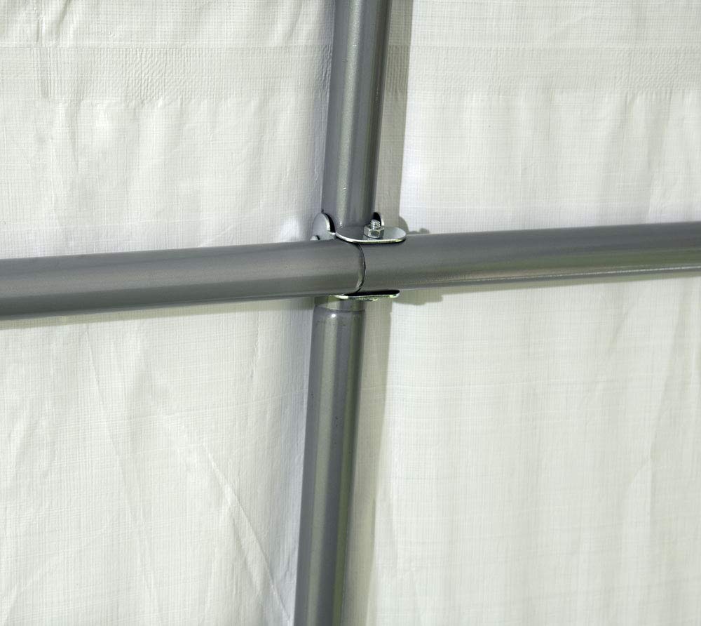 ShelterLogic 8' x 10' x 5' Round Livestock Shelter - Durable Farm Storage & Animal Shade Cover for Horses, Goats, Chickens - Perfect for Pasture, Barnyard & Agricultural Use