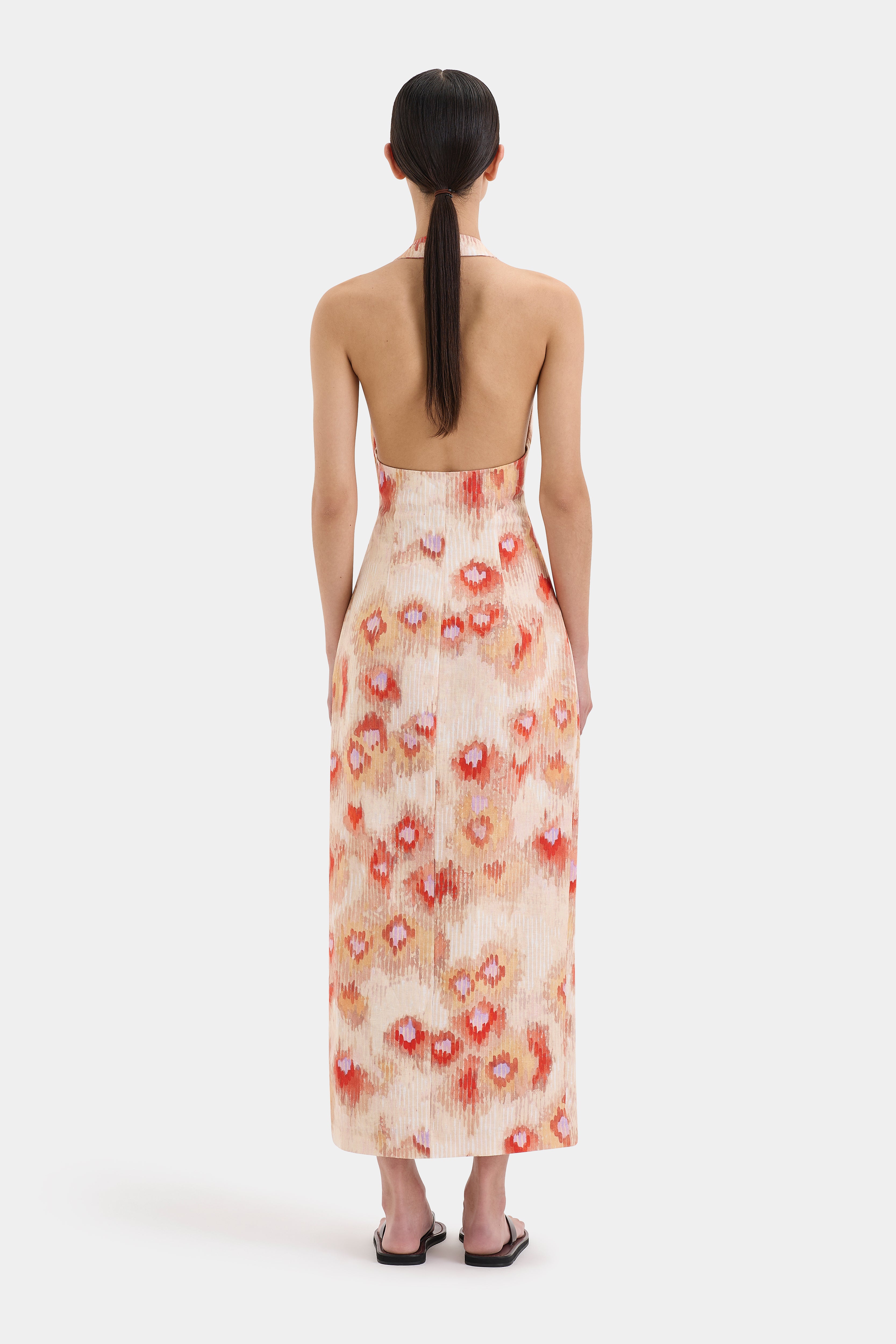 Fiorella Tie Midi Dress - Women's Floral Summer Wrap Dress with Belt | Perfect for Weddings, Parties & Office Wear
