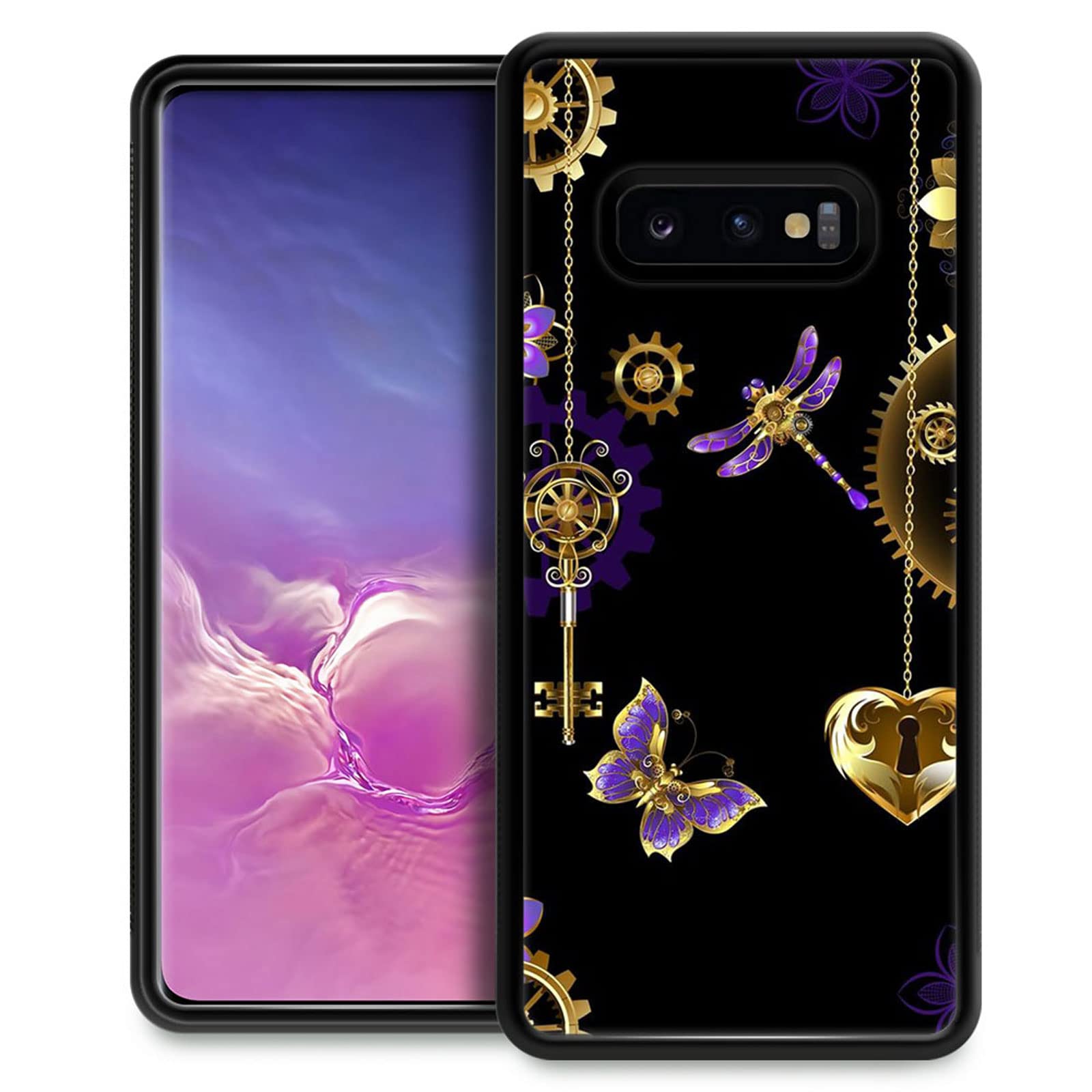 Samsung Galaxy S10 Lite Case - Butterfly Love Lock Design, Organic Acrylic Pattern Protective Cover for Samsung Galaxy S10 Lite 6.7 Inch - Perfect Gift for Girls, Women, Teens | Durable & Stylish Phone Case for Everyday Use, Work, School & Travel