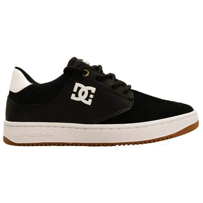 DC Shoes Men's Plaza TC Skate Shoe - Black & White - Comfortable Sneakers for Skateboarding & Casual Wear