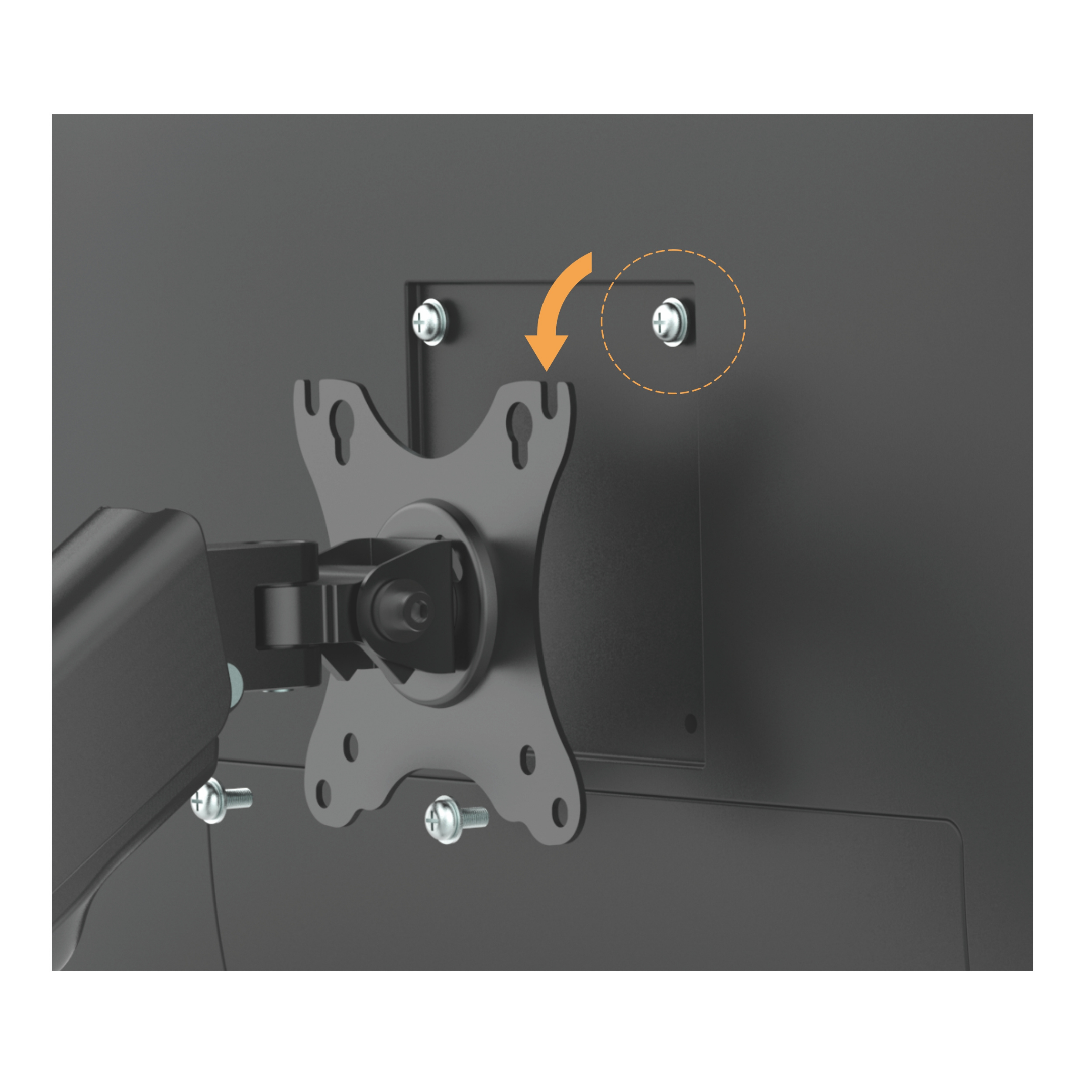 Outshine Single Monitor Arm - Adjustable Gas Spring Monitor Stand for 17-32 inch Screens | Ergonomic Desk Mount for Home & Office Workspace