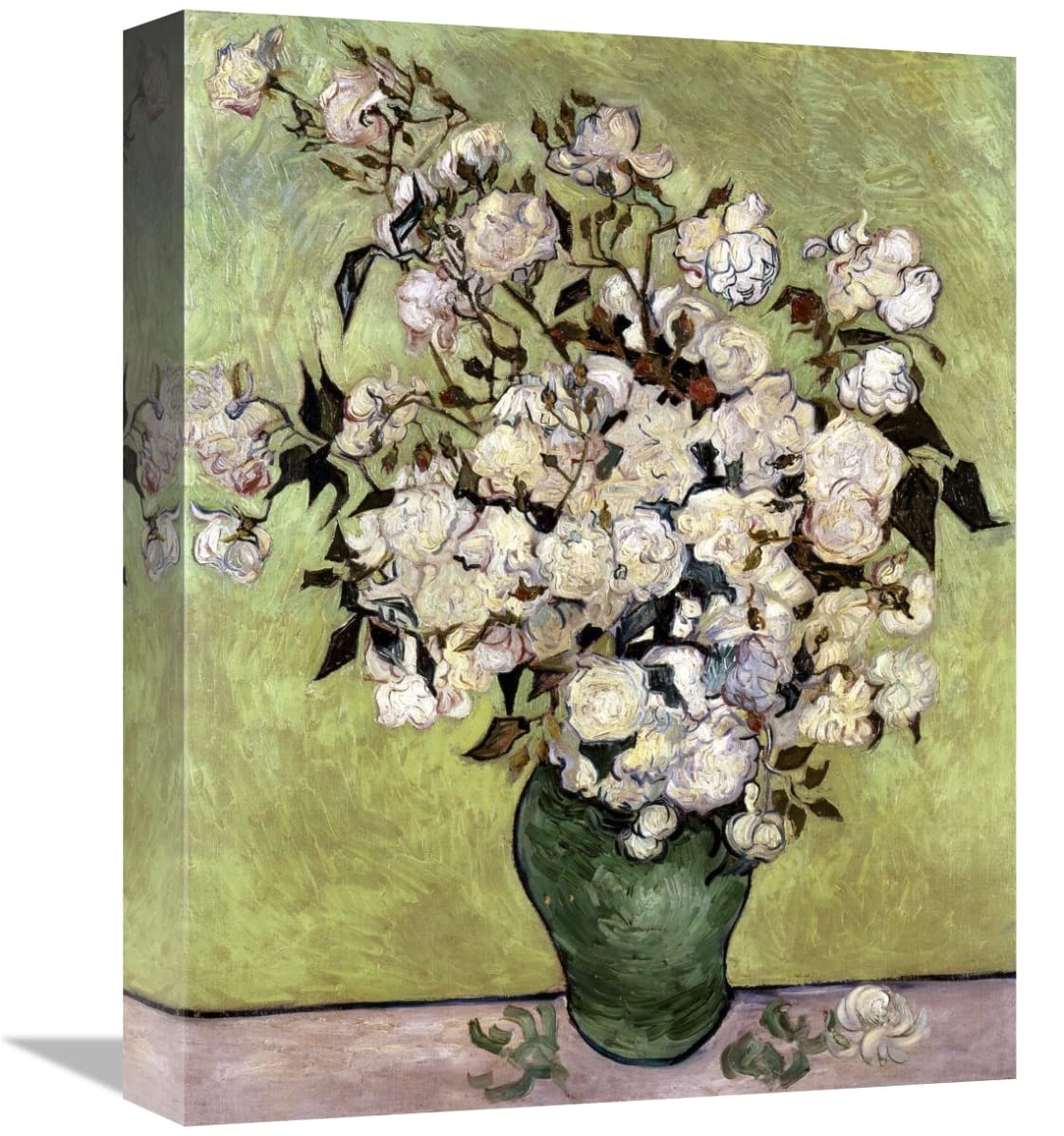 16 Inch Vincent Van Gogh Roses Art Print - Floral Wall Decor for Living Room, Bedroom & Office