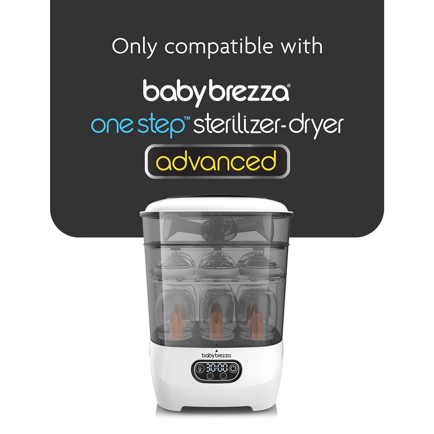 Baby Brezza Replacement HEPA Filter for Sterilizer Dryer Advanced - Compatible with Baby Bottle Sterilizers | Perfect for Nursery, Daycare & Travel Use